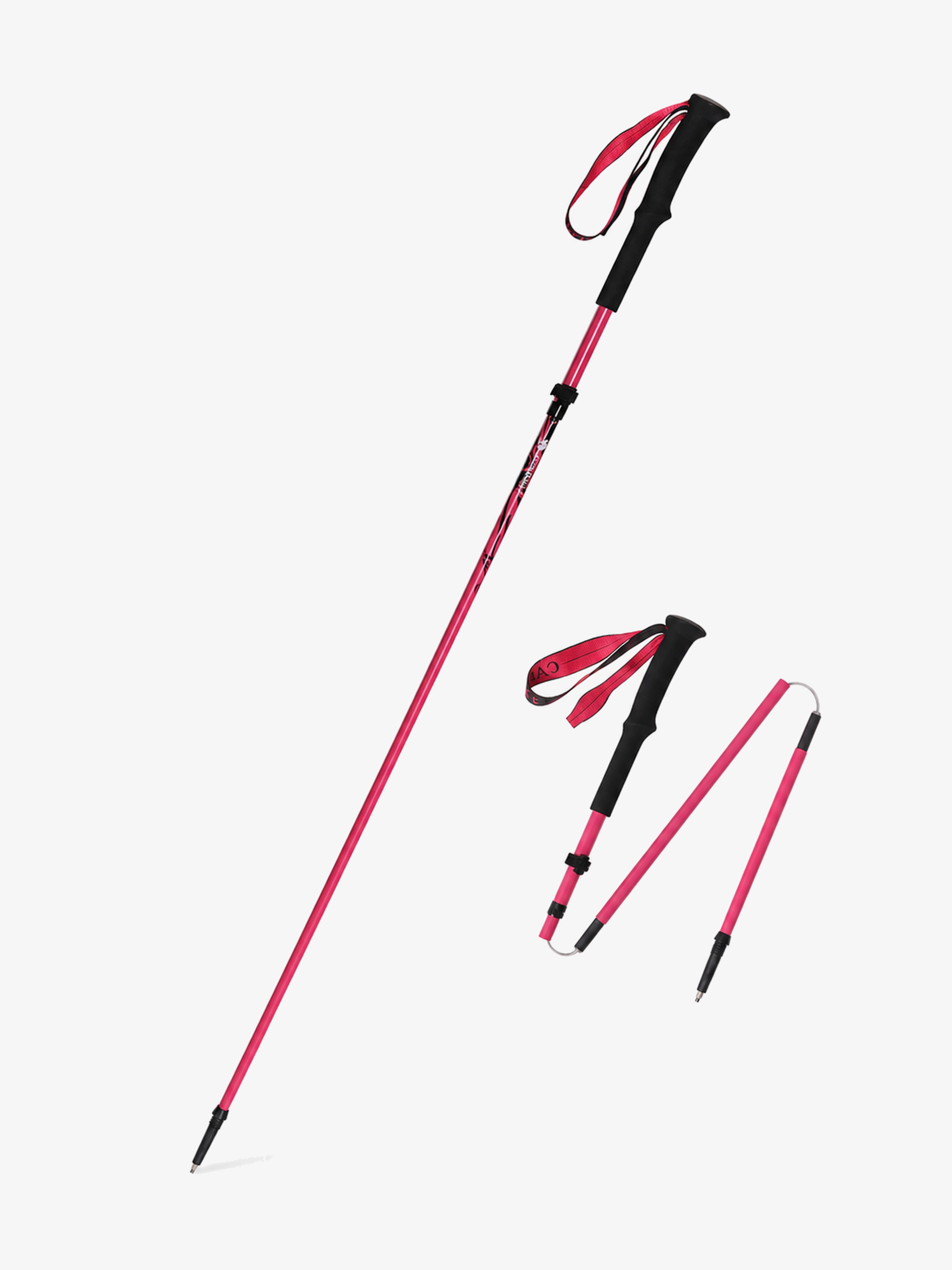 CAMEL 3K carbon fiber folding trekking pole in pink