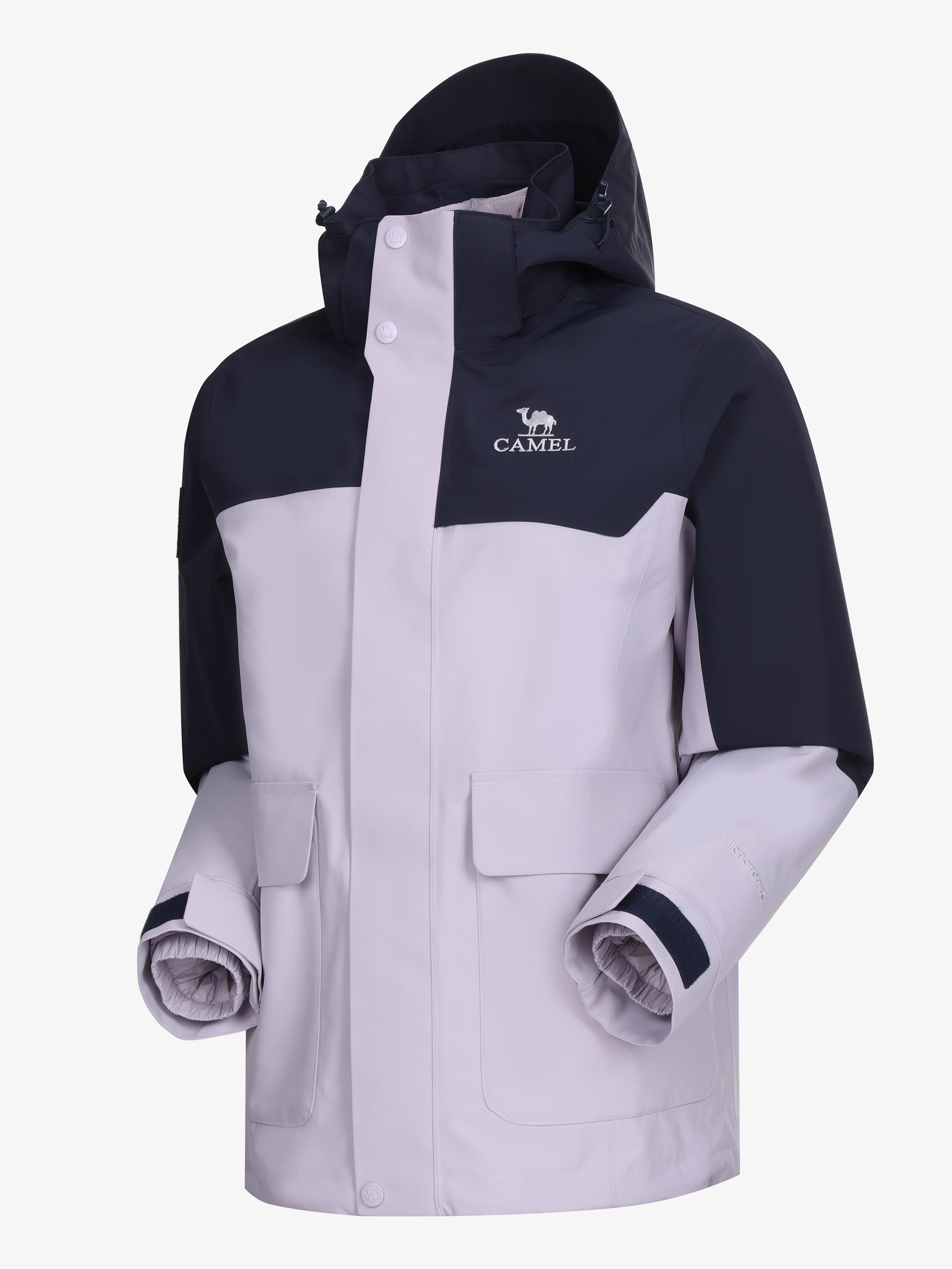 CAMEL Women's 3-in-1 Shell Jacket with Down Liner - A26CA6B050Y-zi+lan-2