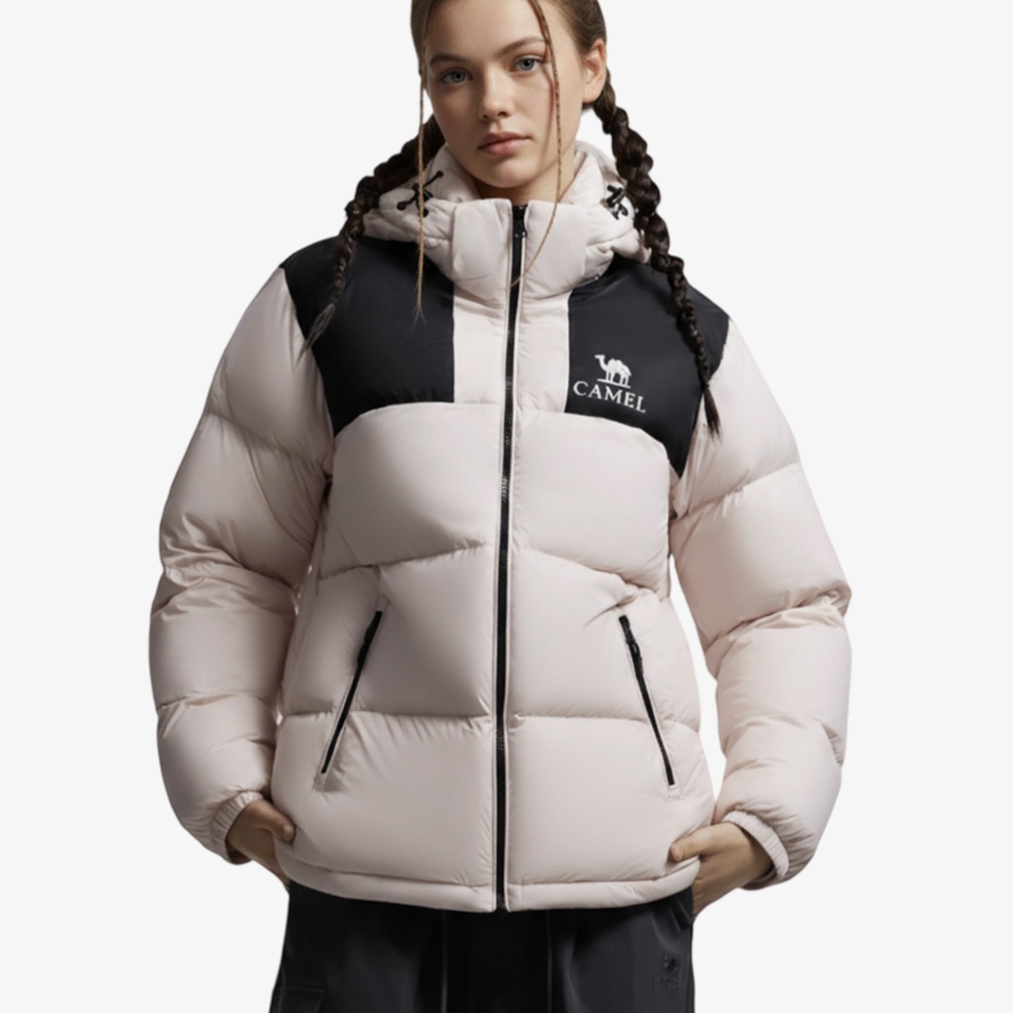 Colorblock Puffer Down Jacket