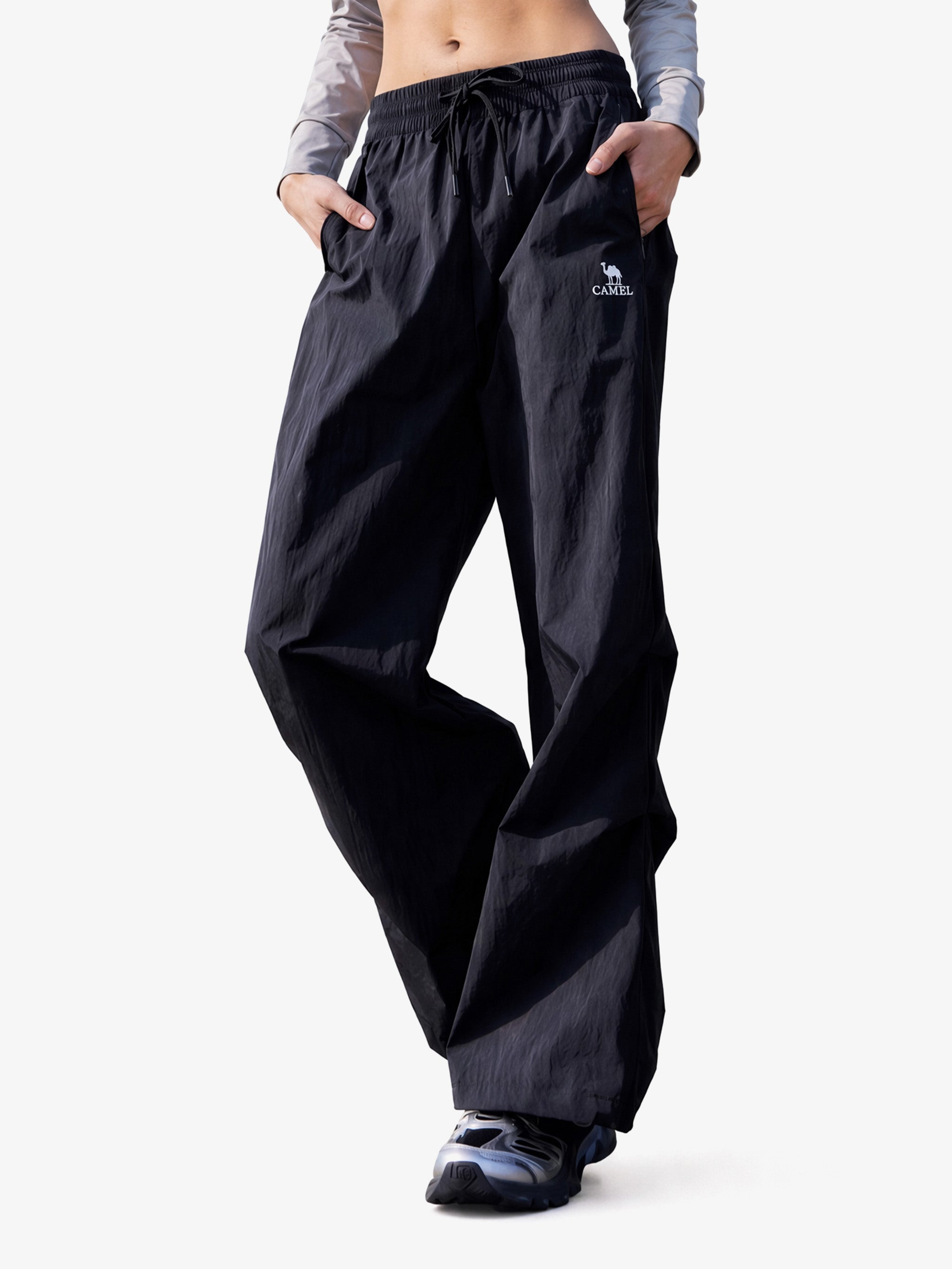 CAMEL Women's Lightweight Wide-Leg Outdoor Pants - C26BA66007-hei3