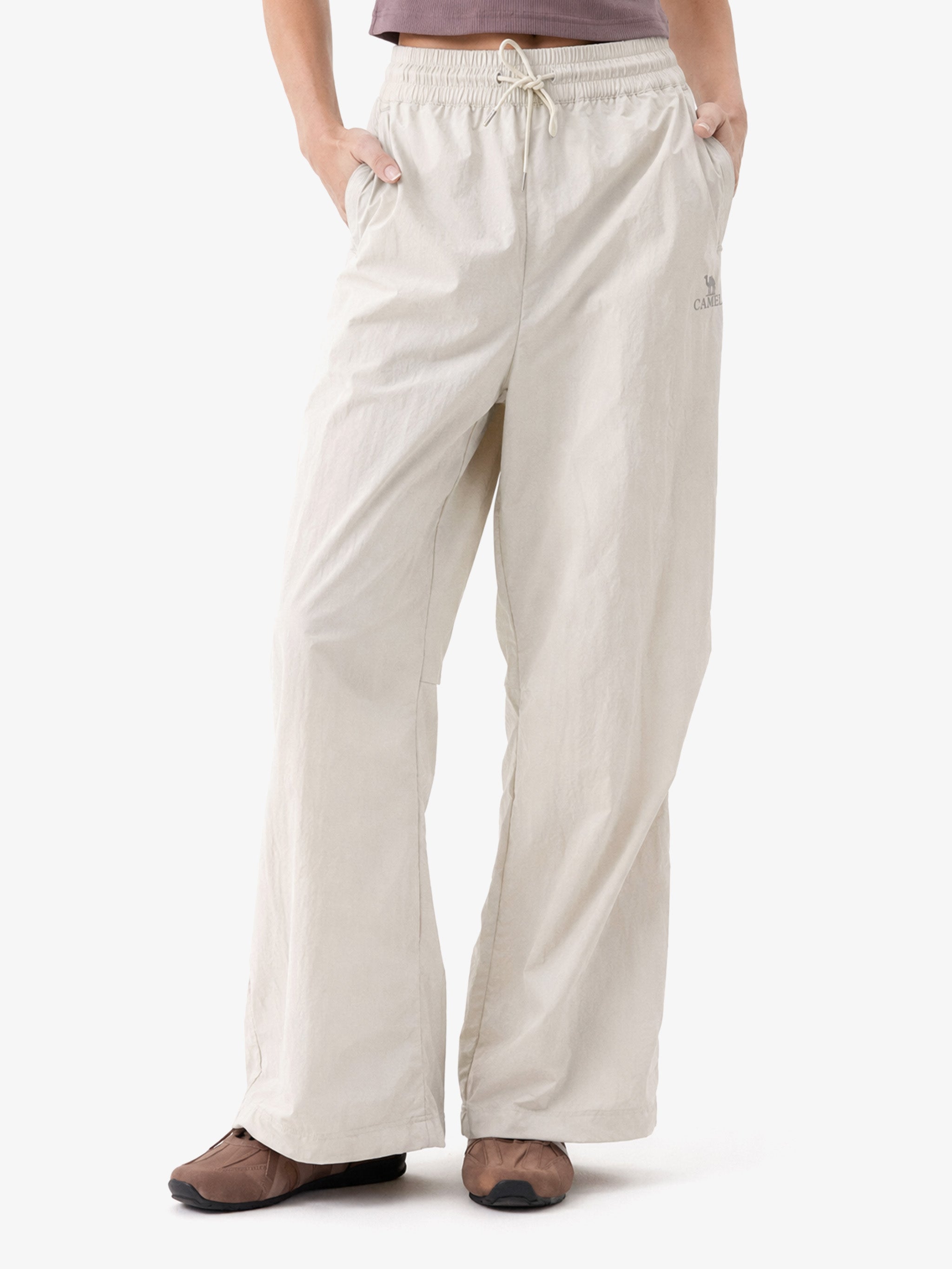 CAMEL Women's Lightweight Wide-Leg Outdoor Pants - C26BA66007-kaqi3