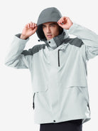 The hood of Camel Crown Men’s Arctic Sentinel Paneled 3-in-1 Jacket, waterproof, breathable, anti-static fleece, adaptable