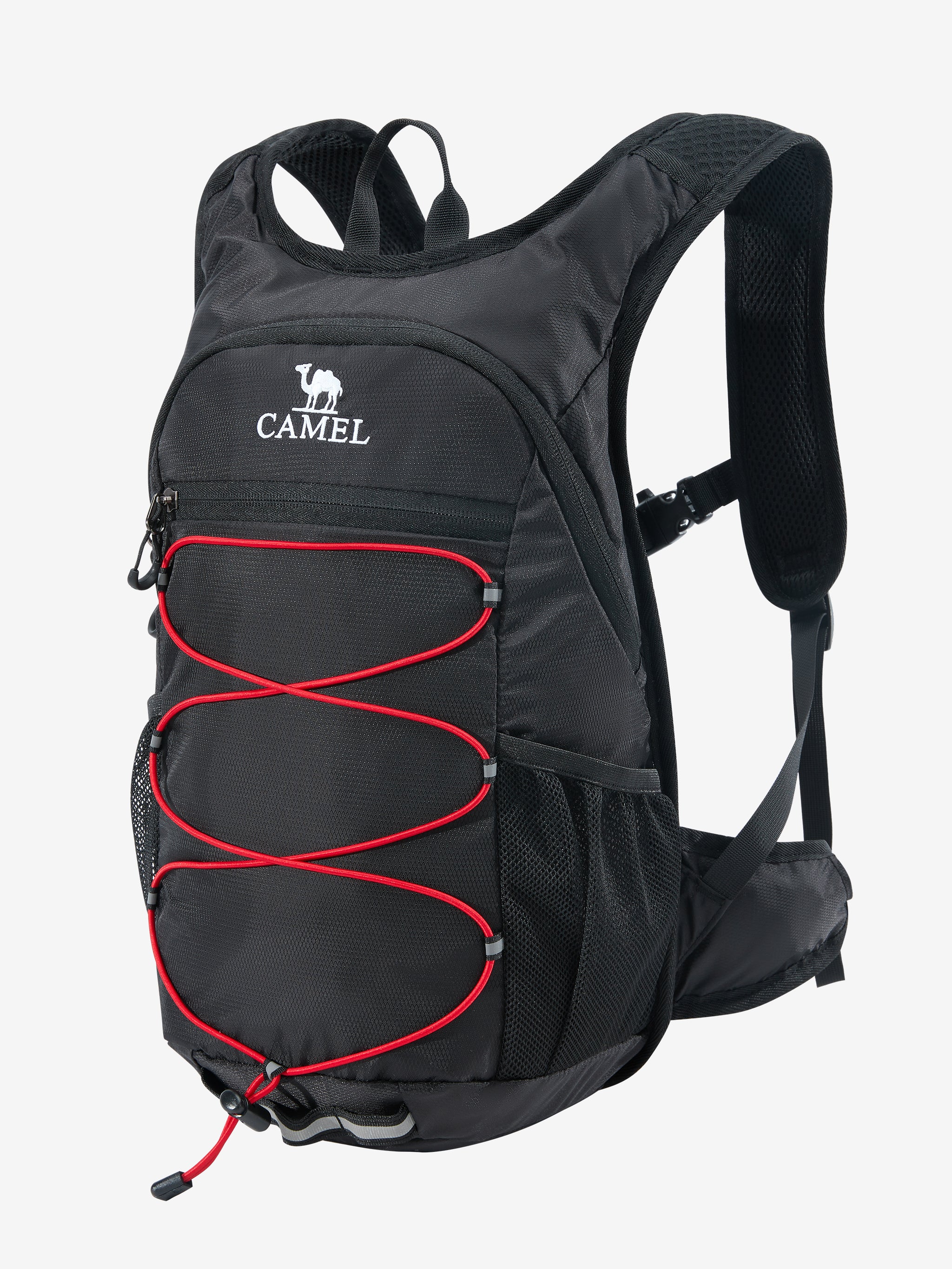 Camel 10L Ultralight Cycling Backpack in black color, built for cycling urban use with lightweight and utility gear loops