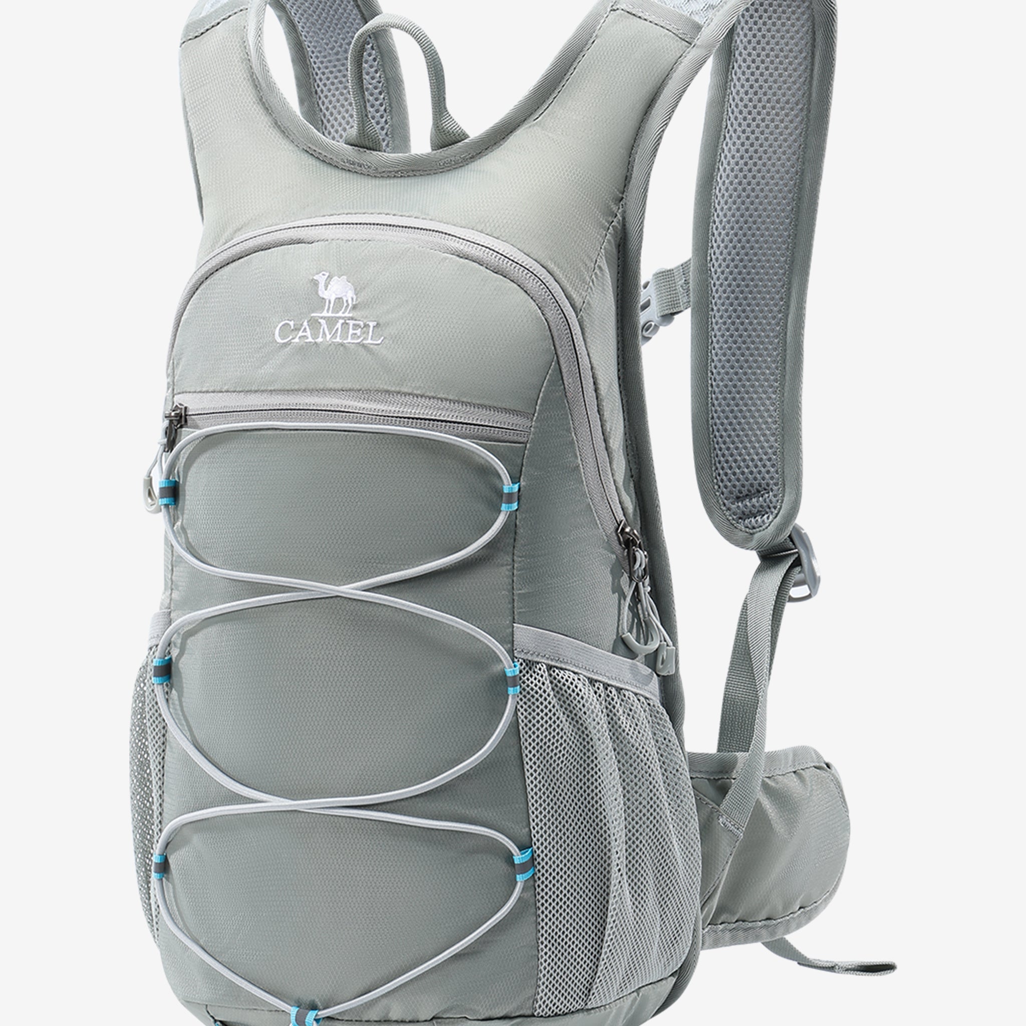 Camel 10L Ultralight Cycling Backpack in Gray color, built for cycling urban use with lightweight and utility gear loops
