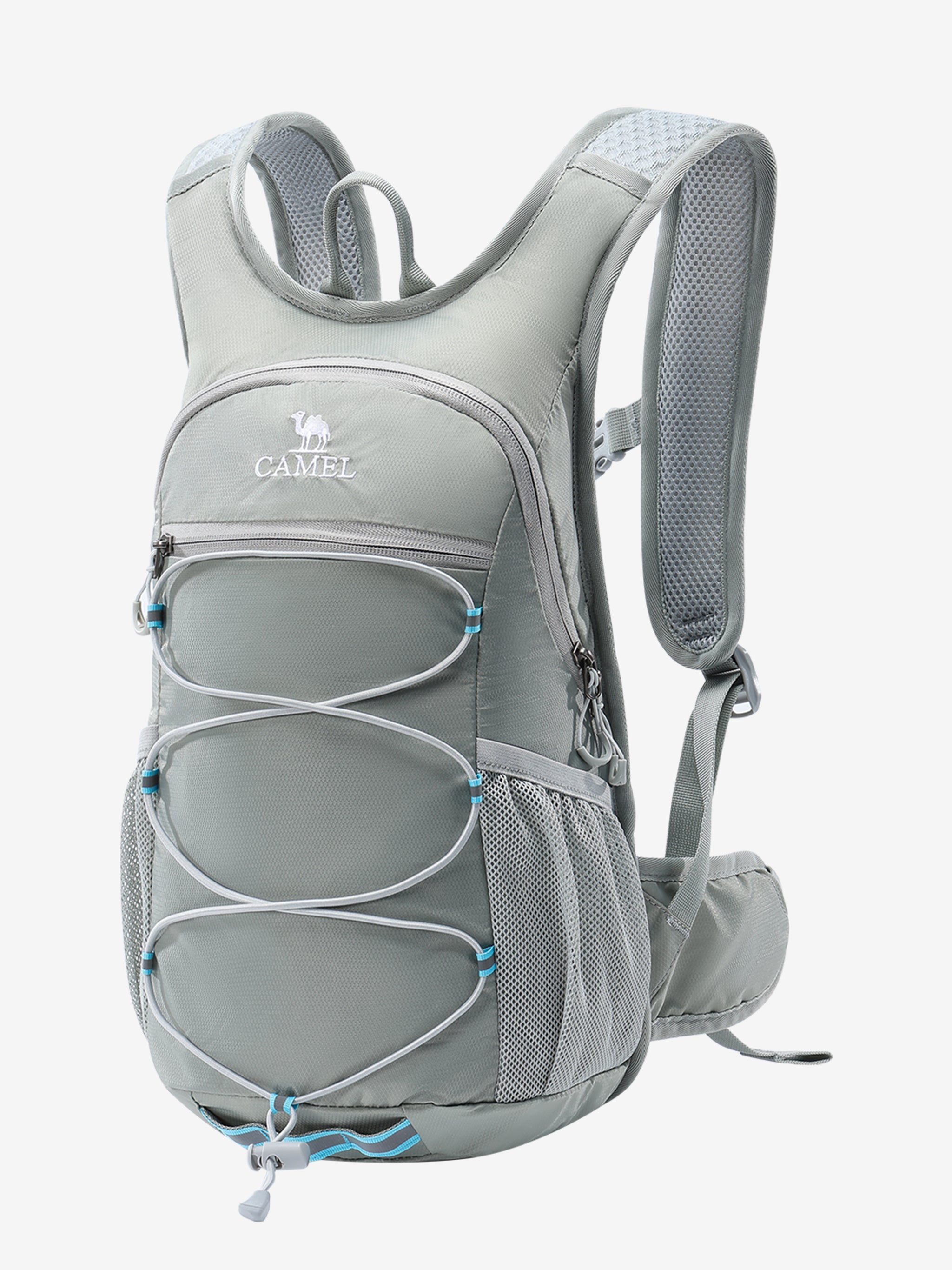 Camel 10L Ultralight Cycling Backpack in Gray color, built for cycling urban use with lightweight and utility gear loops