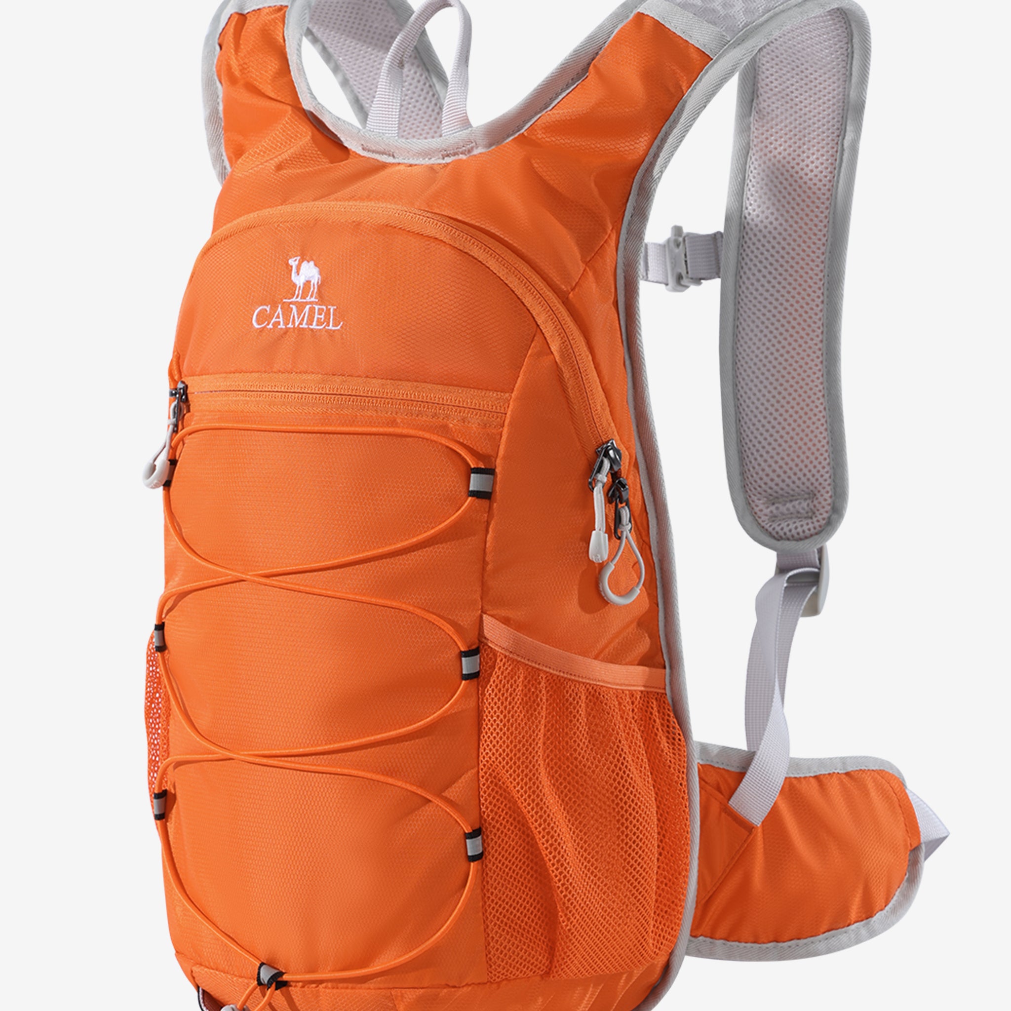 Camel 10L Ultralight Cycling Backpack in Orange color, built for cycling urban use with lightweight and utility gear loops