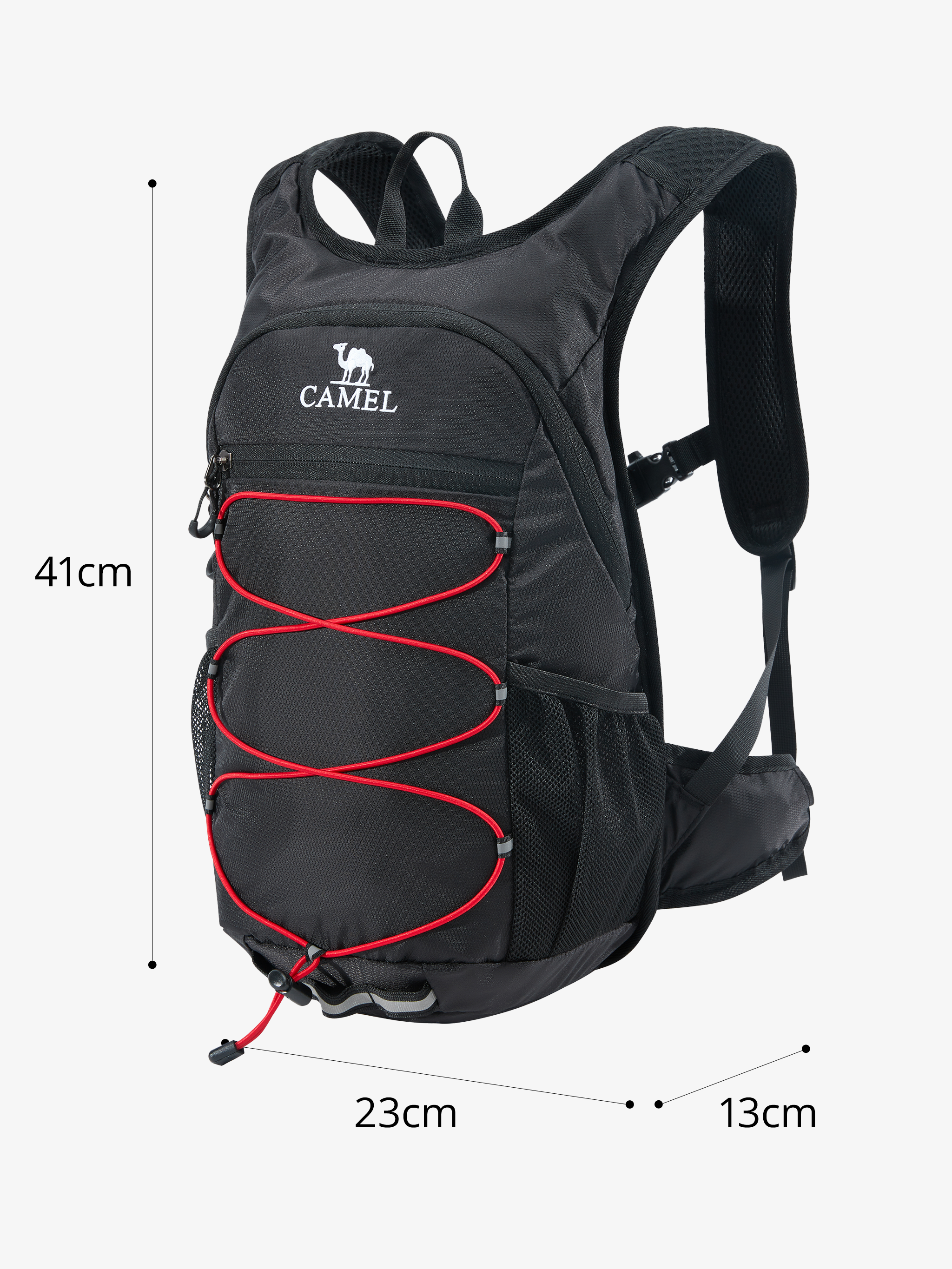 Size of Camel 10L Ultralight Cycling Backpack, built for cycling urban use with lightweight and utility gear loops