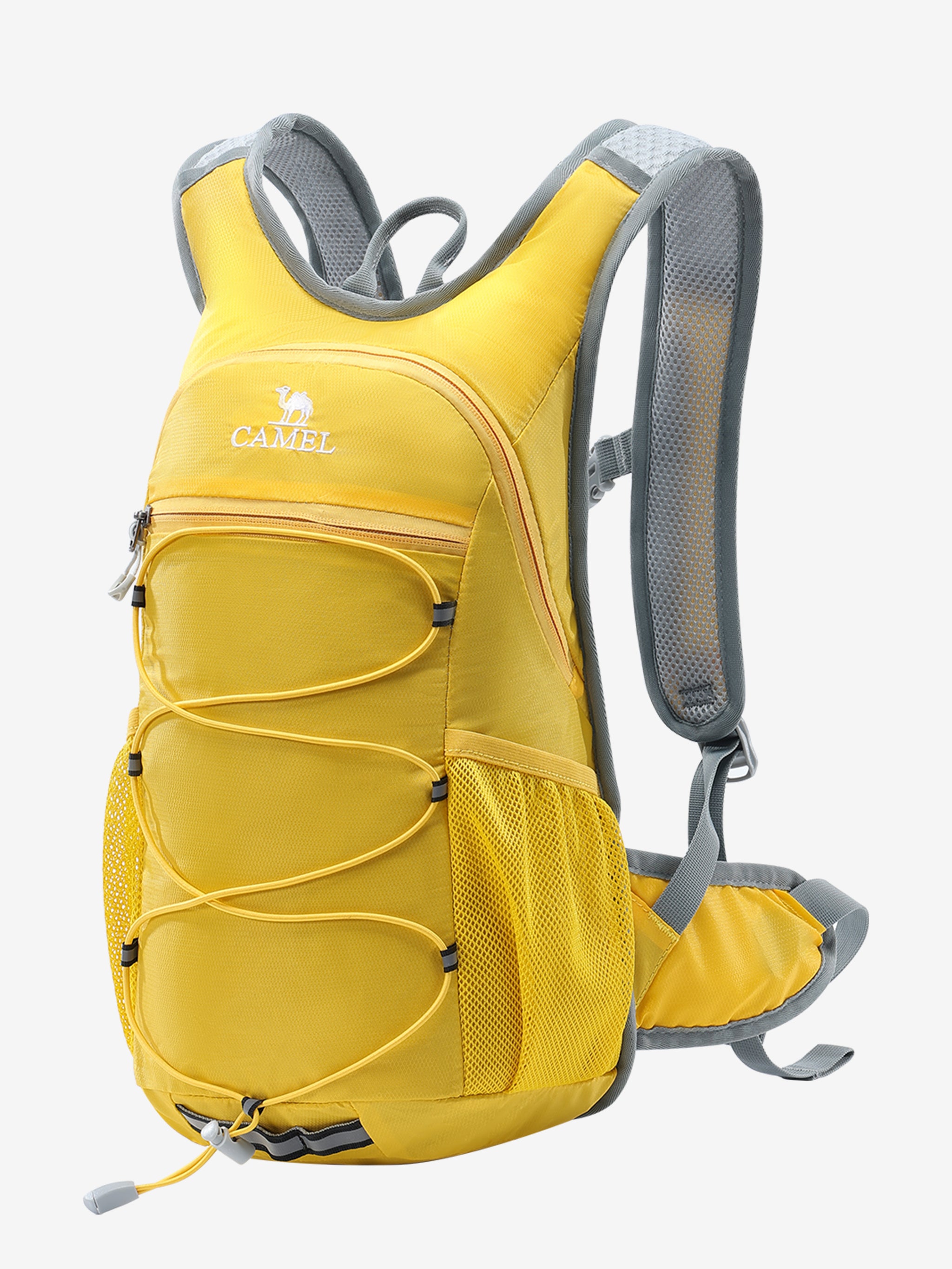Camel 10L Ultralight Cycling Backpack in Yellow color, built for cycling urban use with lightweight and utility gear loops