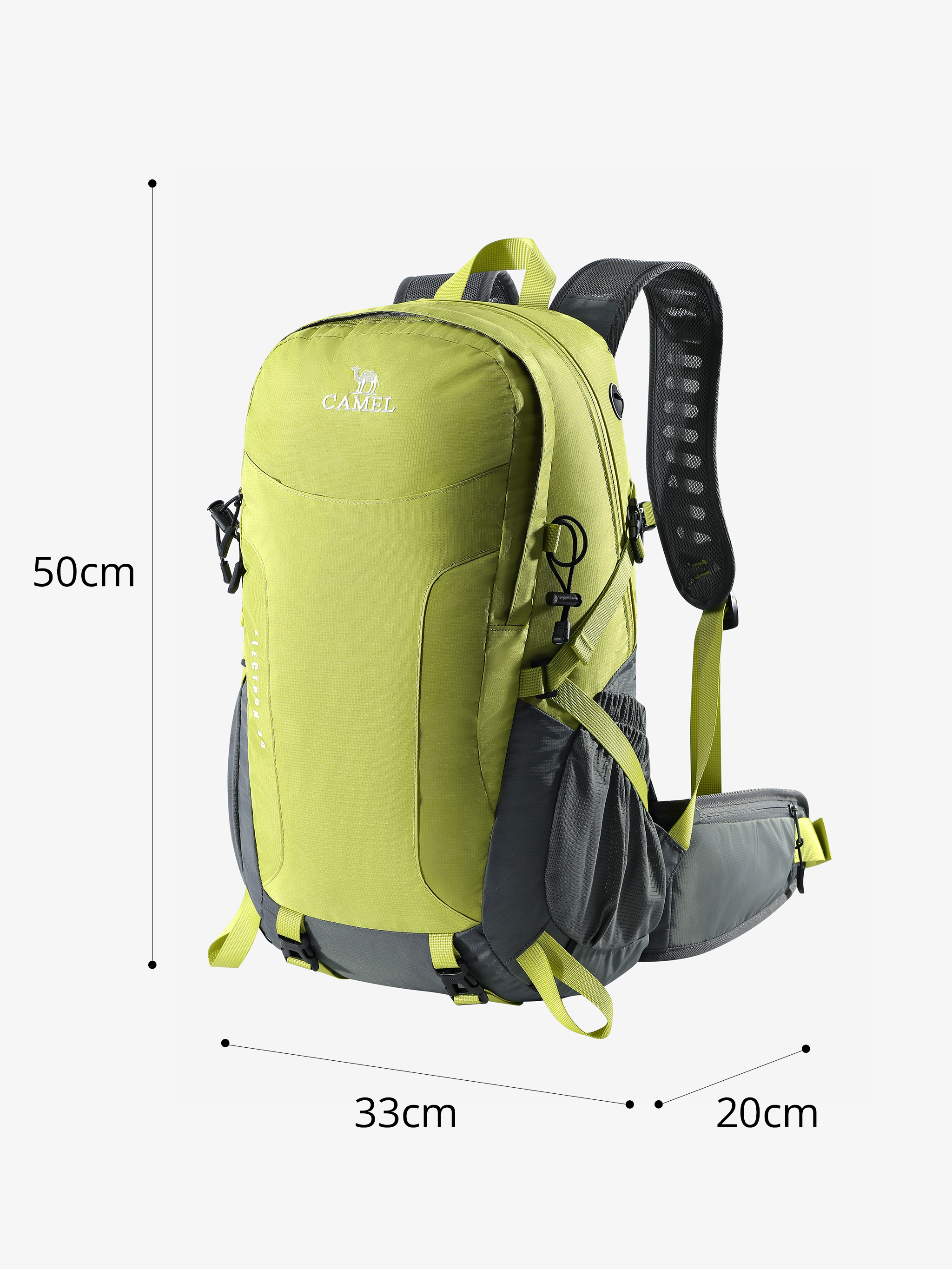 Size of Camel 40L Lightweight Outdoor Backpack designed for outdoor use with lightweight build and stable carry