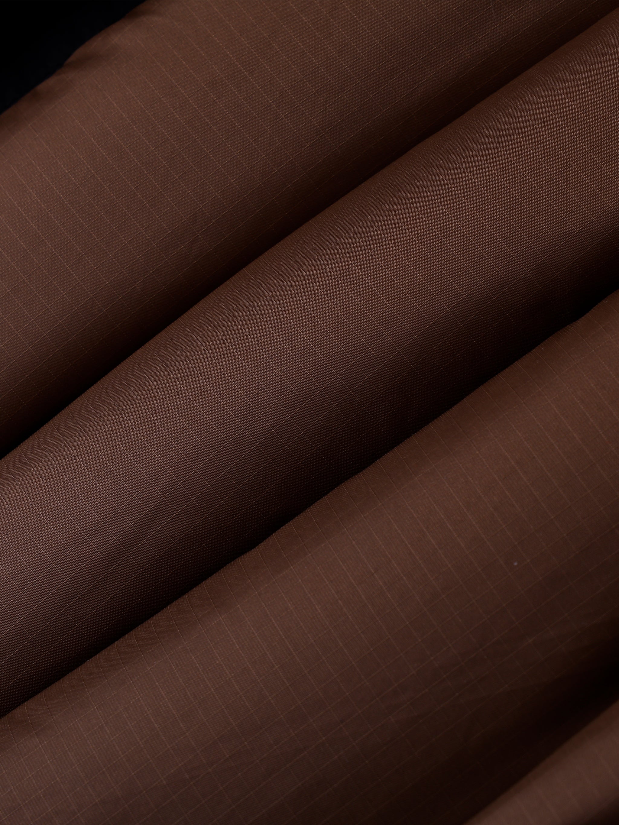 Fabric of Camel Cordura® Paneled Puffer Down Jacket, 220g goose down, waterproof shell, heat-reflective lining for warmth