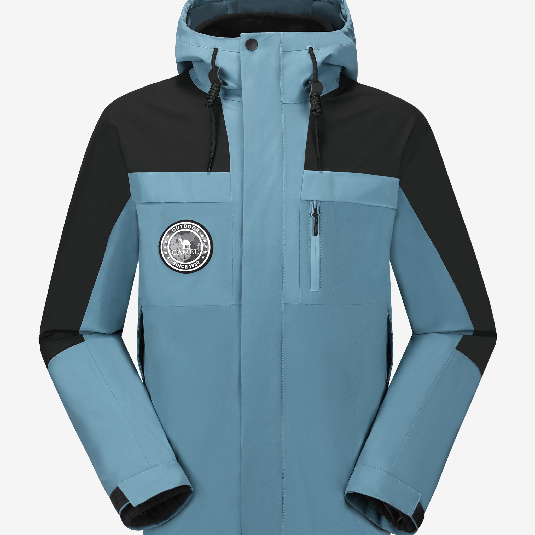 Camel Crown Men’s Arctic Sentinel Pro 3-in-1 Jacket in blue color, high waterproof, detachable fleece liner, outdoor hiking