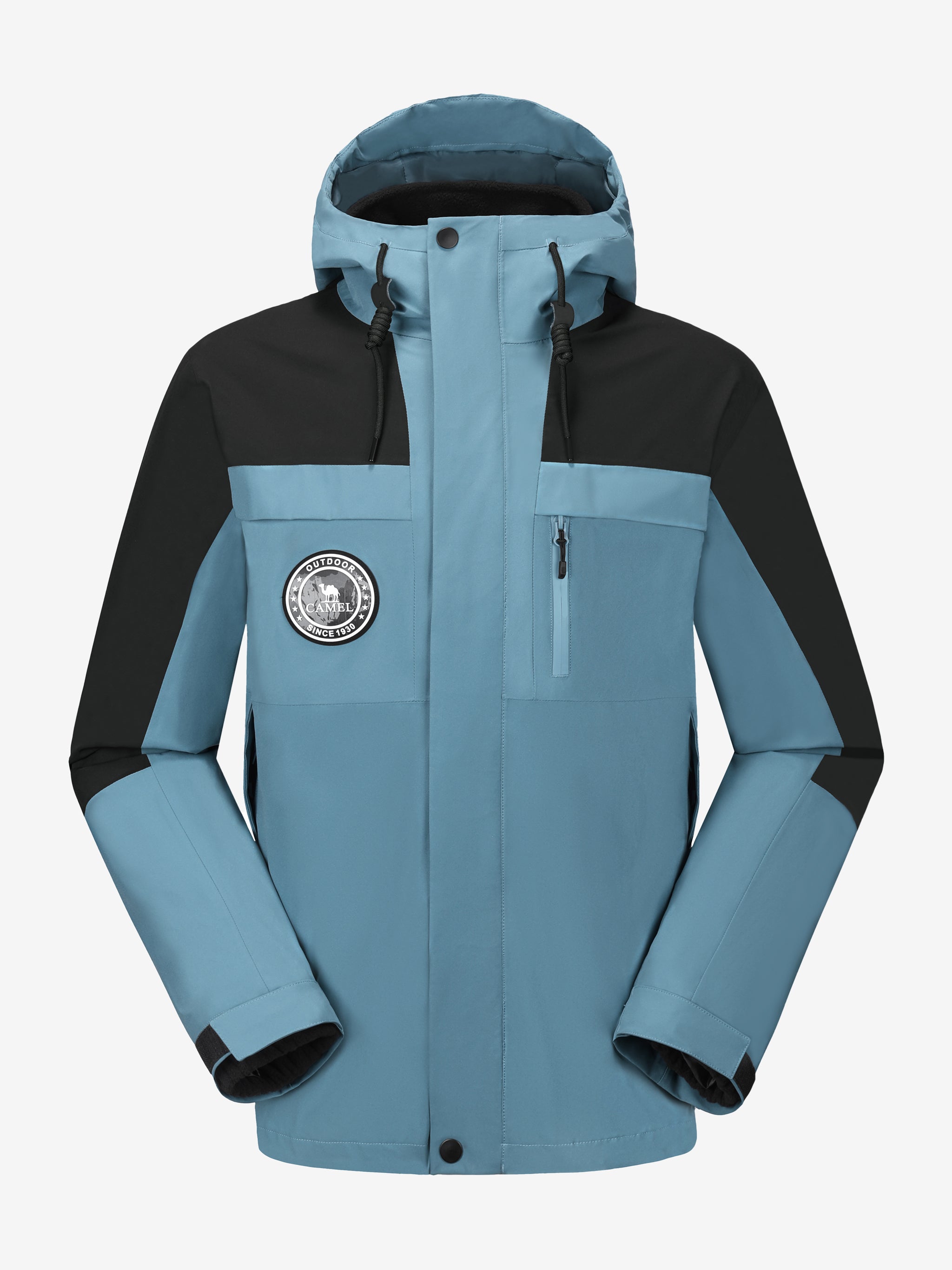 Camel Crown Men’s Arctic Sentinel Pro 3-in-1 Jacket in blue color, high waterproof, detachable fleece liner, outdoor hiking