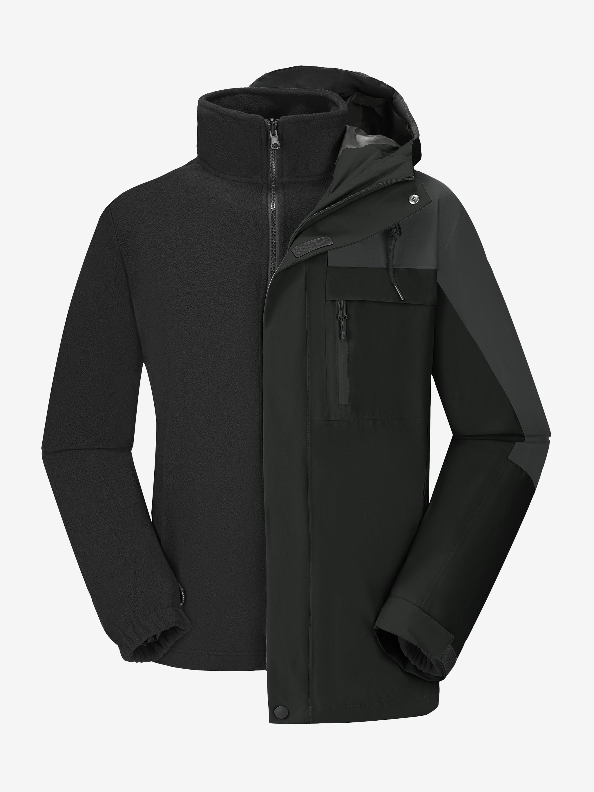 Fleece liner of Camel Crown Men’s Arctic Sentinel Pro 3-in-1 Jacket, high waterproof, detachable fleece liner, outdoor hiking