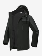 Side view of Camel Crown Men’s Arctic Sentinel Pro 3-in-1 Jacket, high waterproof, detachable fleece liner, outdoor hiking