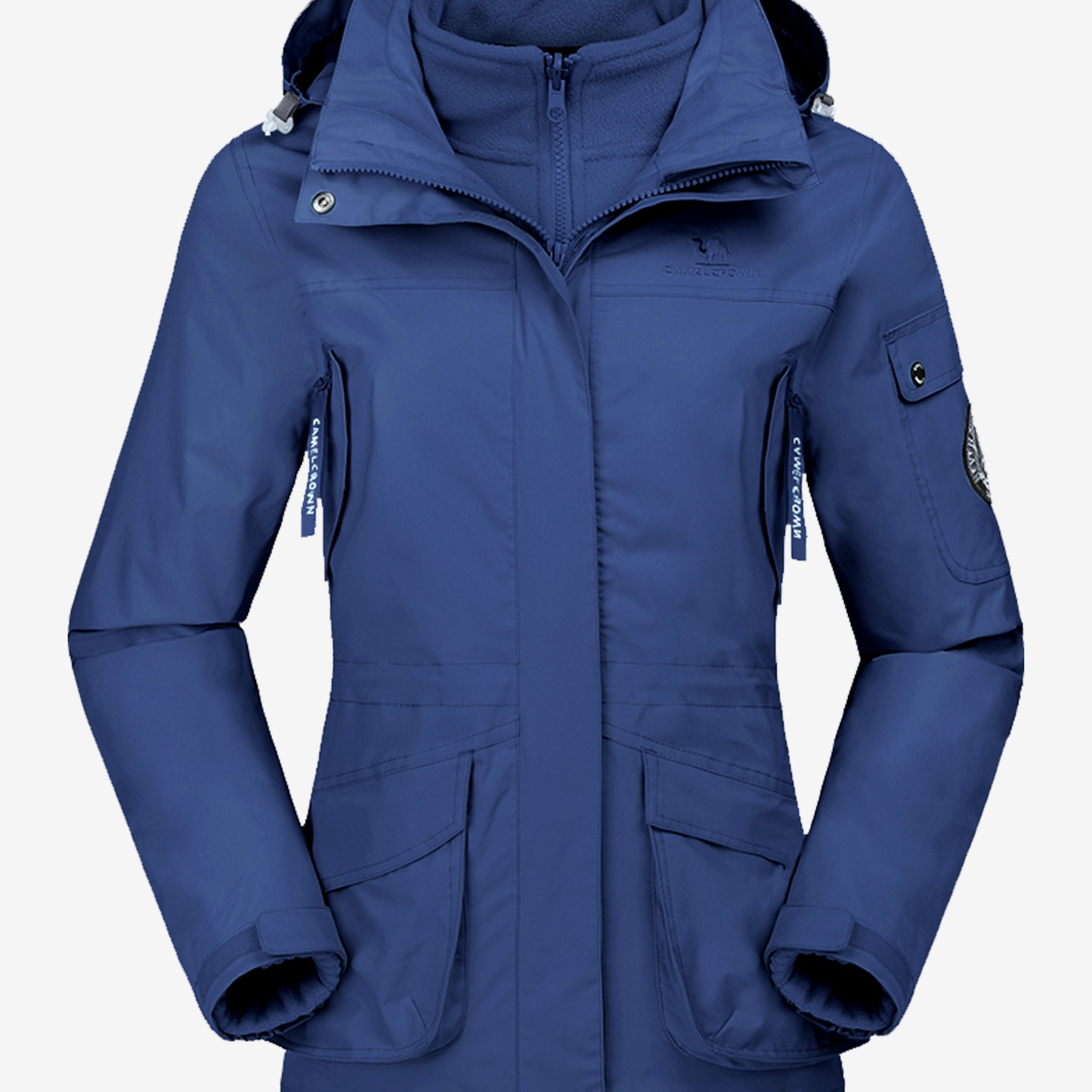 Camel Crown Women’s Arctic Sentinel Pro 3-in-1 Fleece Jacket in dark blue color, Waterproof, keep warm for women's hiking