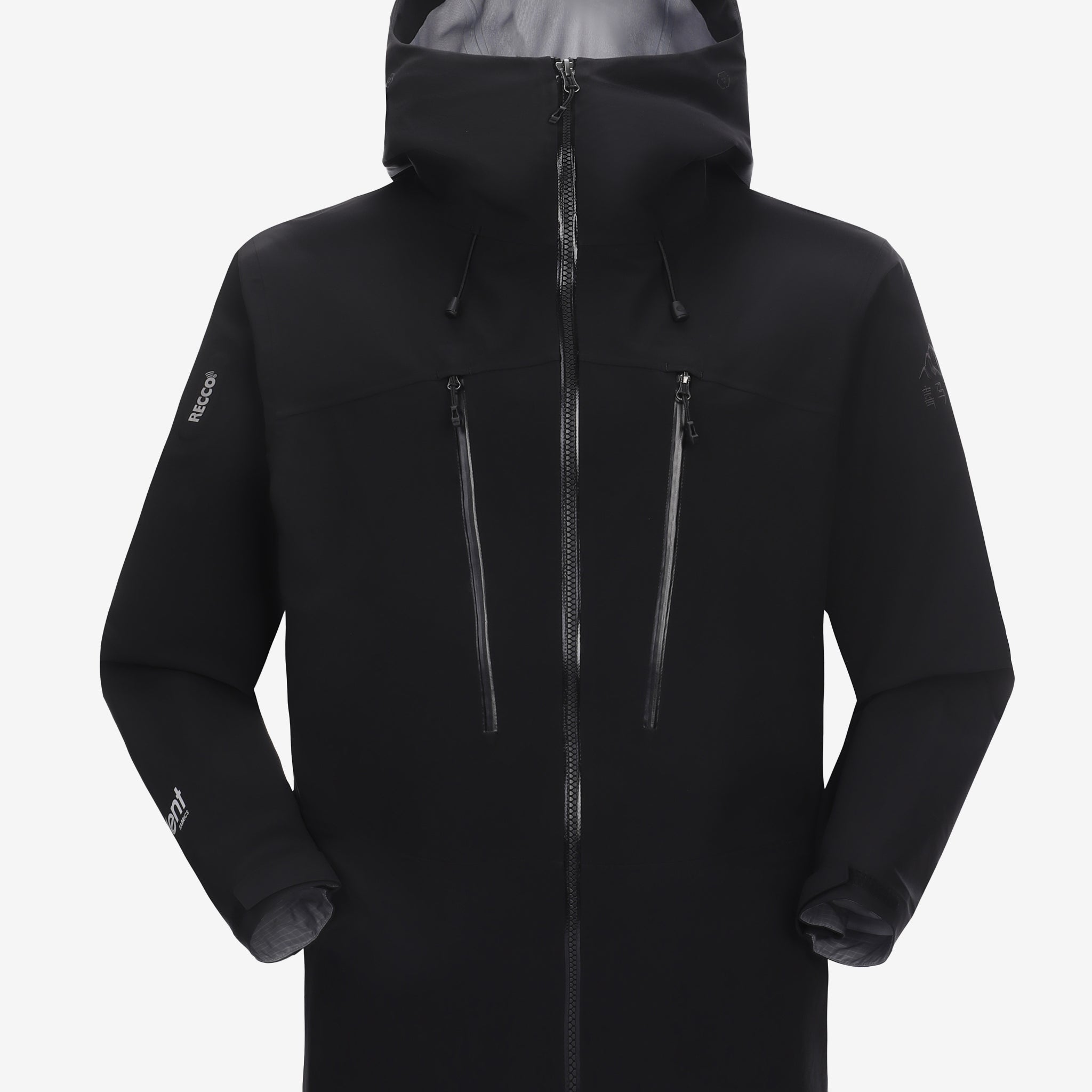 Camel Interstellar Traverse eVent® Outdoor Jacket in black color, performance alpine hardshell with RECCO reflector