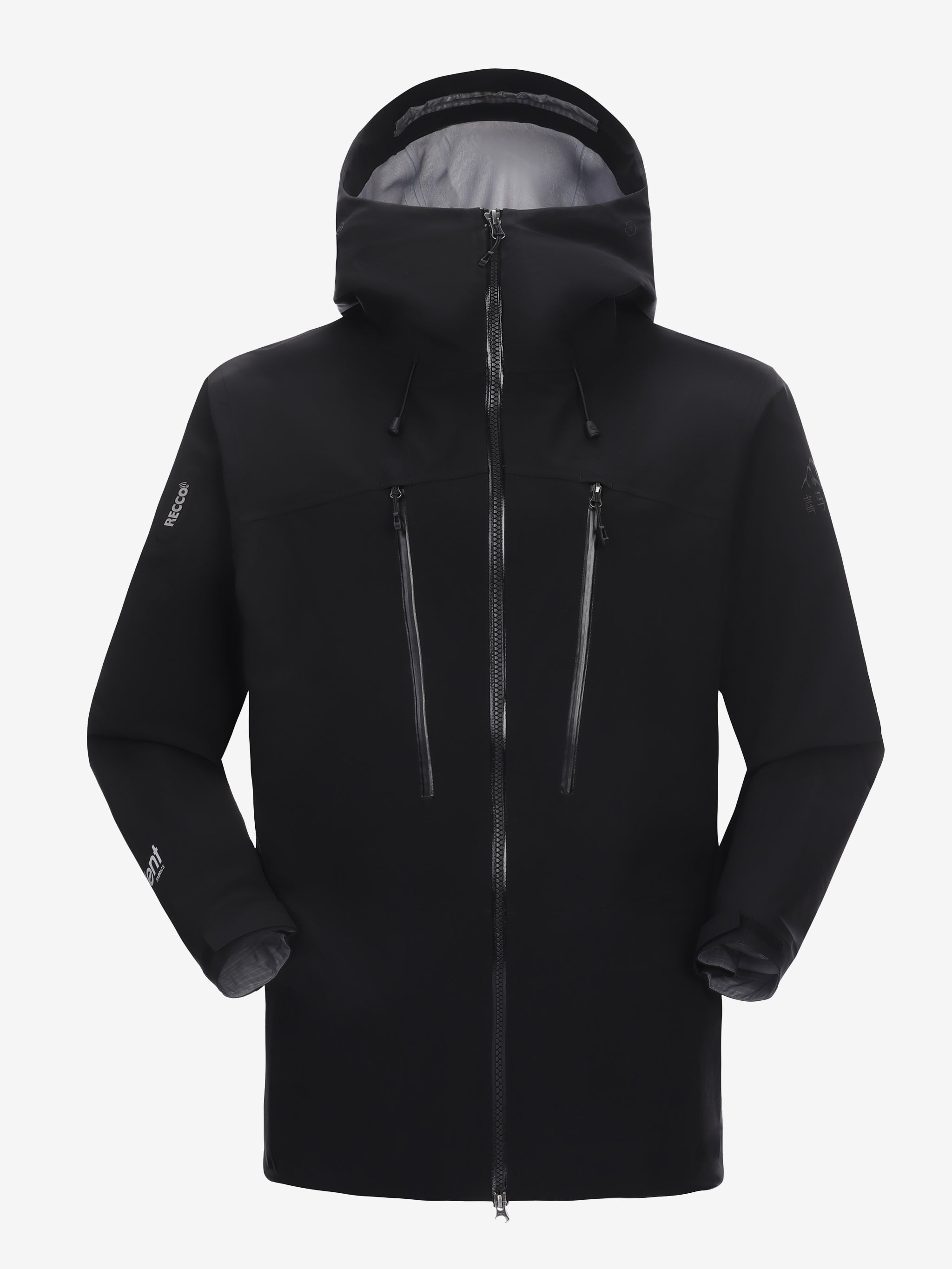 Camel Interstellar Traverse eVent® Outdoor Jacket in black color, performance alpine hardshell with RECCO reflector