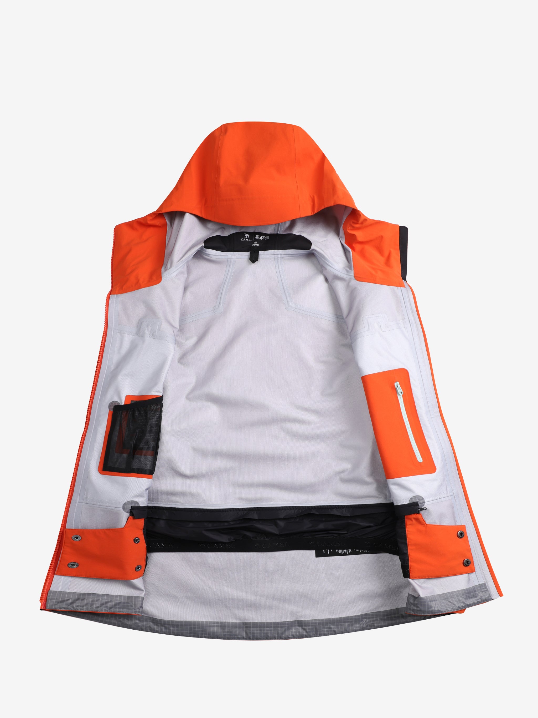 The inner of Camel Interstellar Traverse eVent® Outdoor Jacket, waterproof breathable alpine hardshell with RECCO reflector