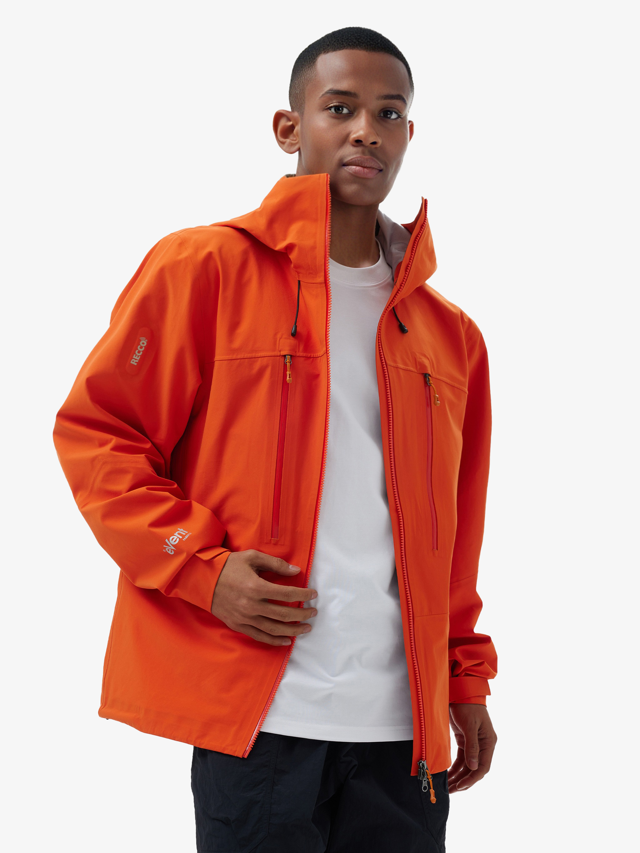 Side view of Camel Interstellar Traverse eVent® Outdoor Jacket, waterproof breathable alpine hardshell with RECCO reflector