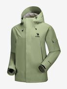 Camel Men’s Interstellar Traverse TOPEAK-TEX® Shell Jacket in green color, waterproof, breathable and windproof for hiking