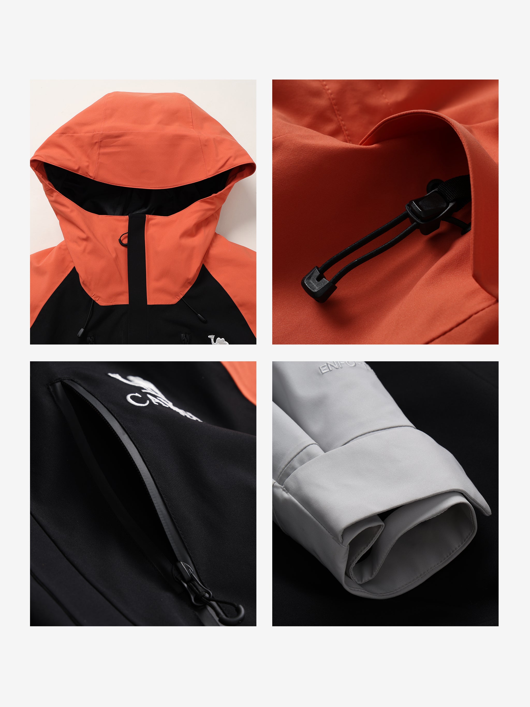 Details of Camel NR99 Arctic Sentinel Elite Jacket, waterproof breathable outerwear for alpine skiing and mountaineering