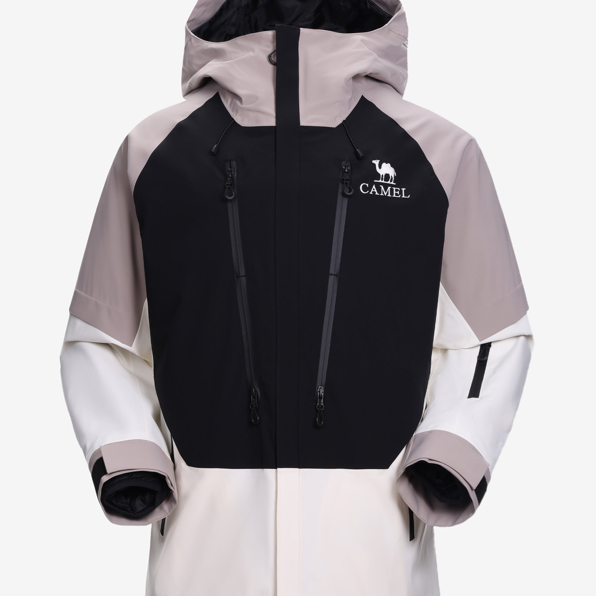 Camel NR99 Arctic Sentinel Elite Jacket in color gray, black and white, waterproof for alpine skiing and mountaineering