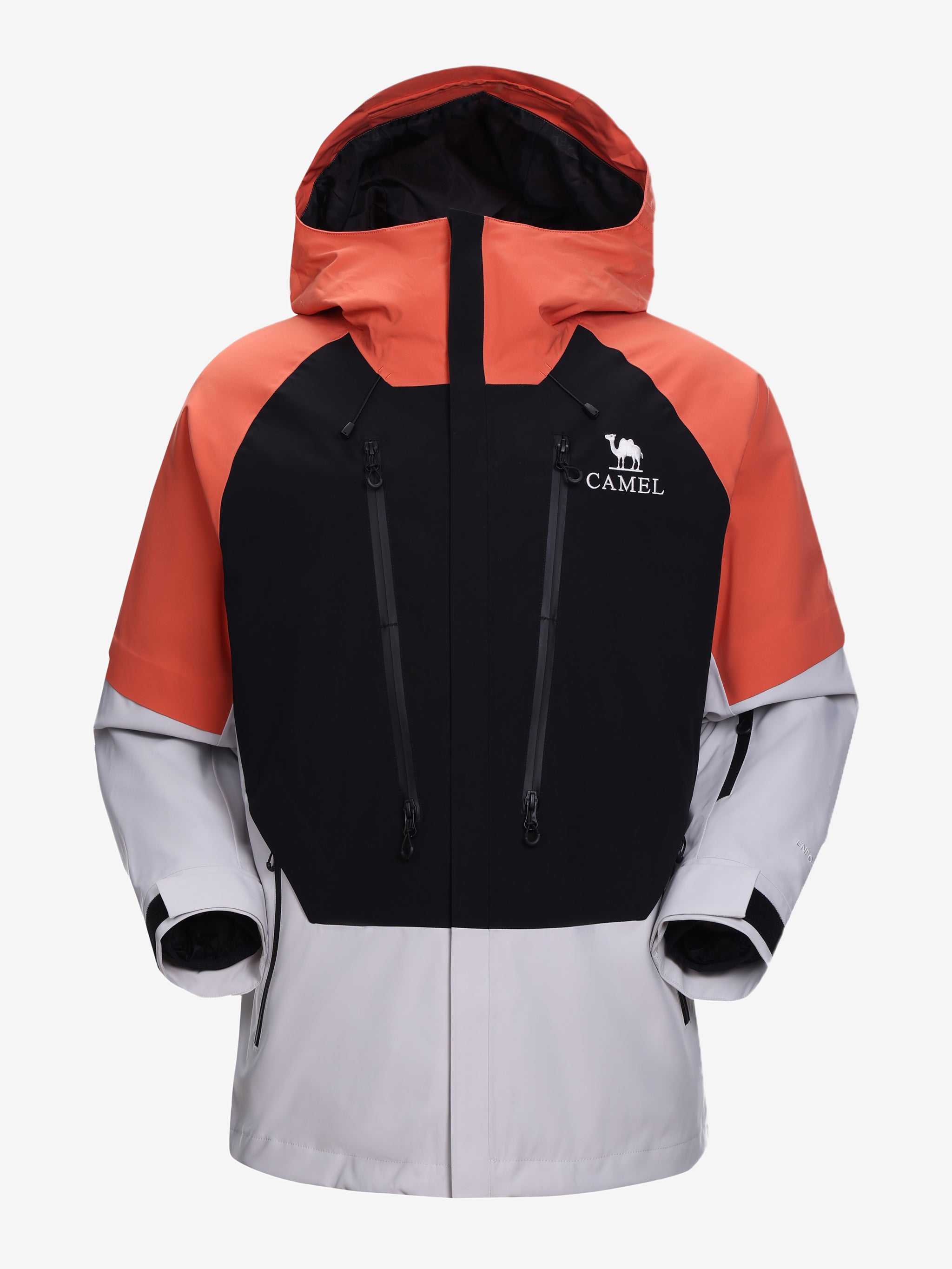 Camel NR99 Arctic Sentinel Elite Jacket in color orange, black and gray, waterproof for alpine skiing and mountaineering