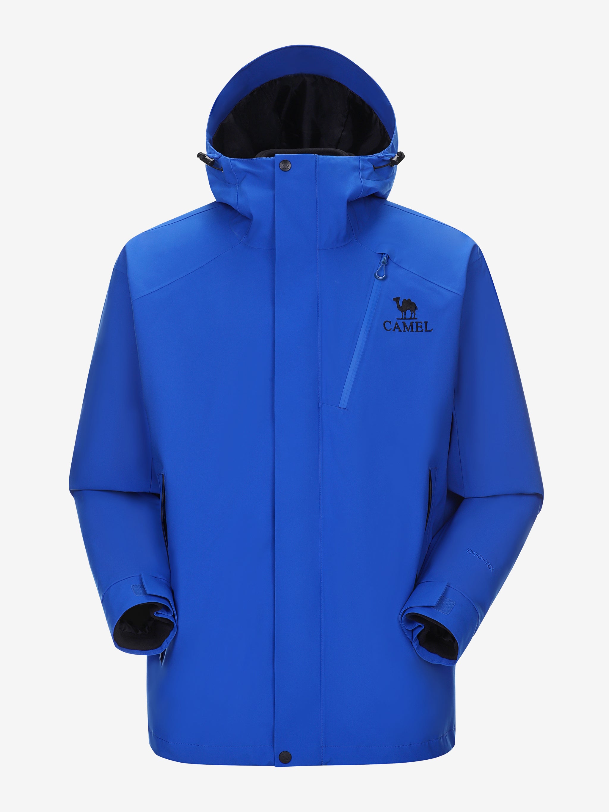 Camel Arctic Sentinel Elite 3-in-1 Jacket in blue color, extreme waterproof shell, eco Sorona® fleece liner for outdoors
