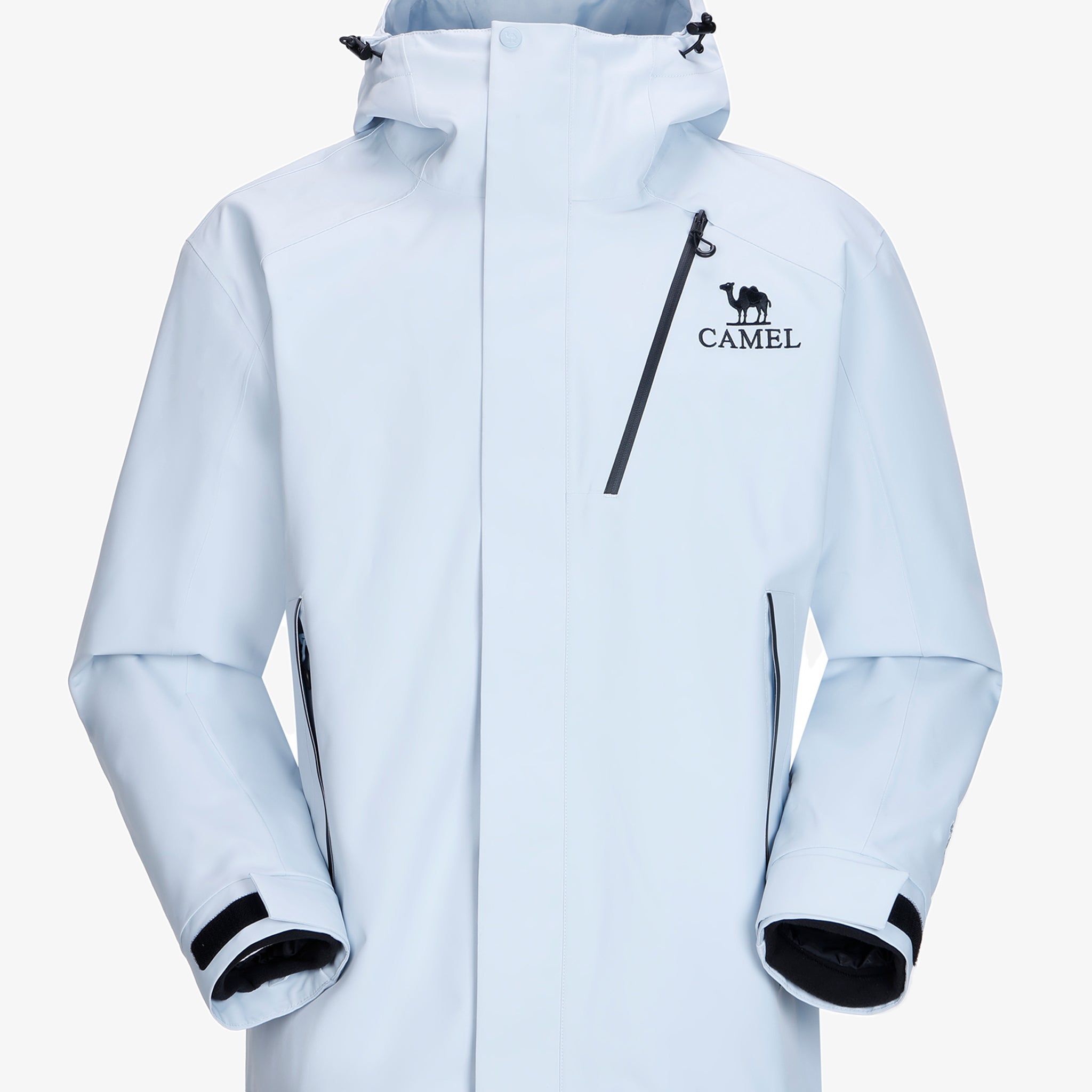 Camel Arctic Sentinel Elite Sorona® 3-in-1 Jacket in sky blue color, extreme waterproof shell, eco fleece liner for outdoors