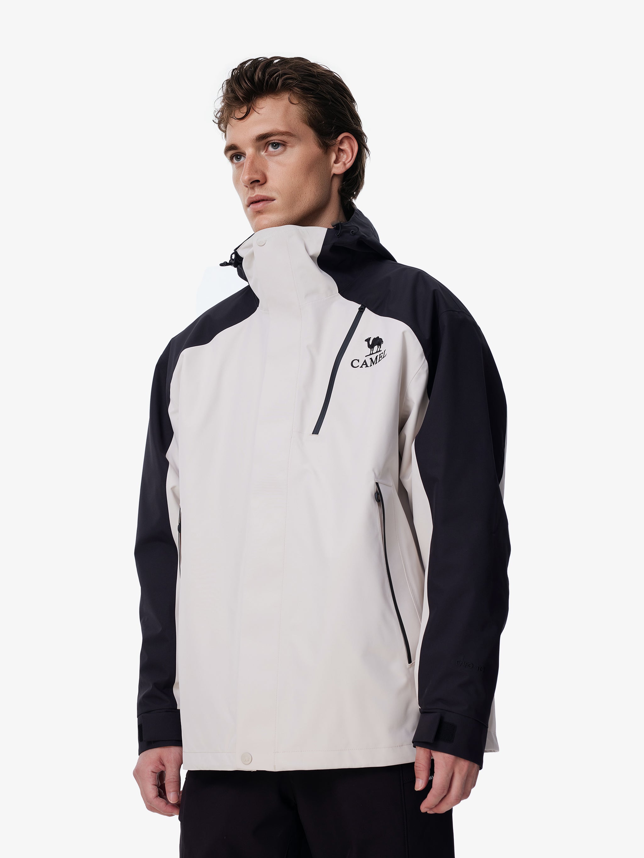 Side view of Camel Arctic Sentinel Elite Sorona® 3-in-1 Jacket, extreme waterproof shell, eco fleece liner for outdoors