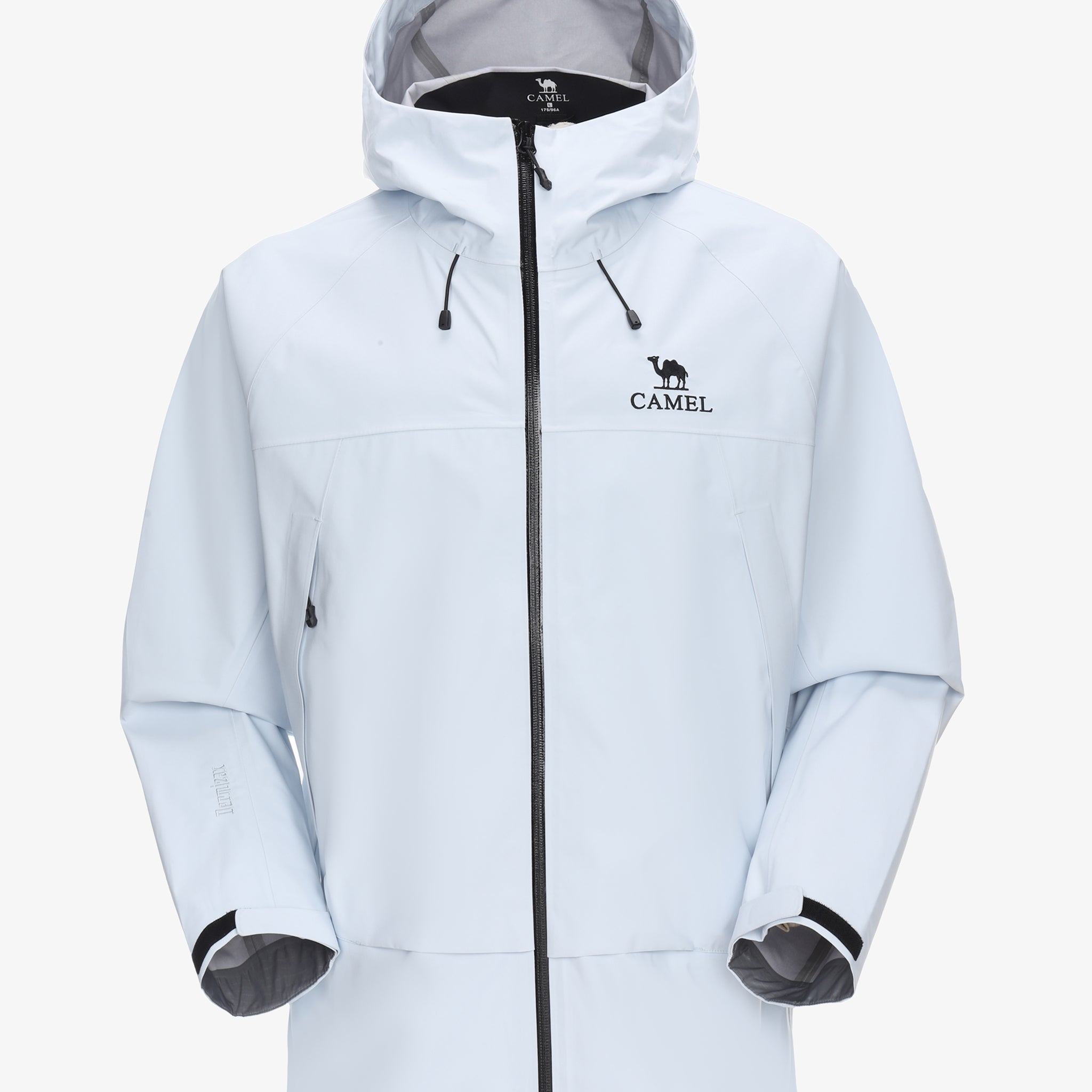 Camel Interstellar Traverse Toray Dermizax® Hardshell Jacket in blue color, featuring 3-layer construction for alpine use