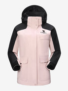 Camel Women’s 3-in-1 Arctic Sentinel Elite Jacket in color pink & black, keep warmth and waterproof shell for city and trail