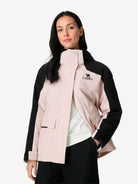 Side view of Camel Women’s 3-in-1 Arctic Sentinel Elite Jacket, duck down warmth and waterproof shell for city and trail