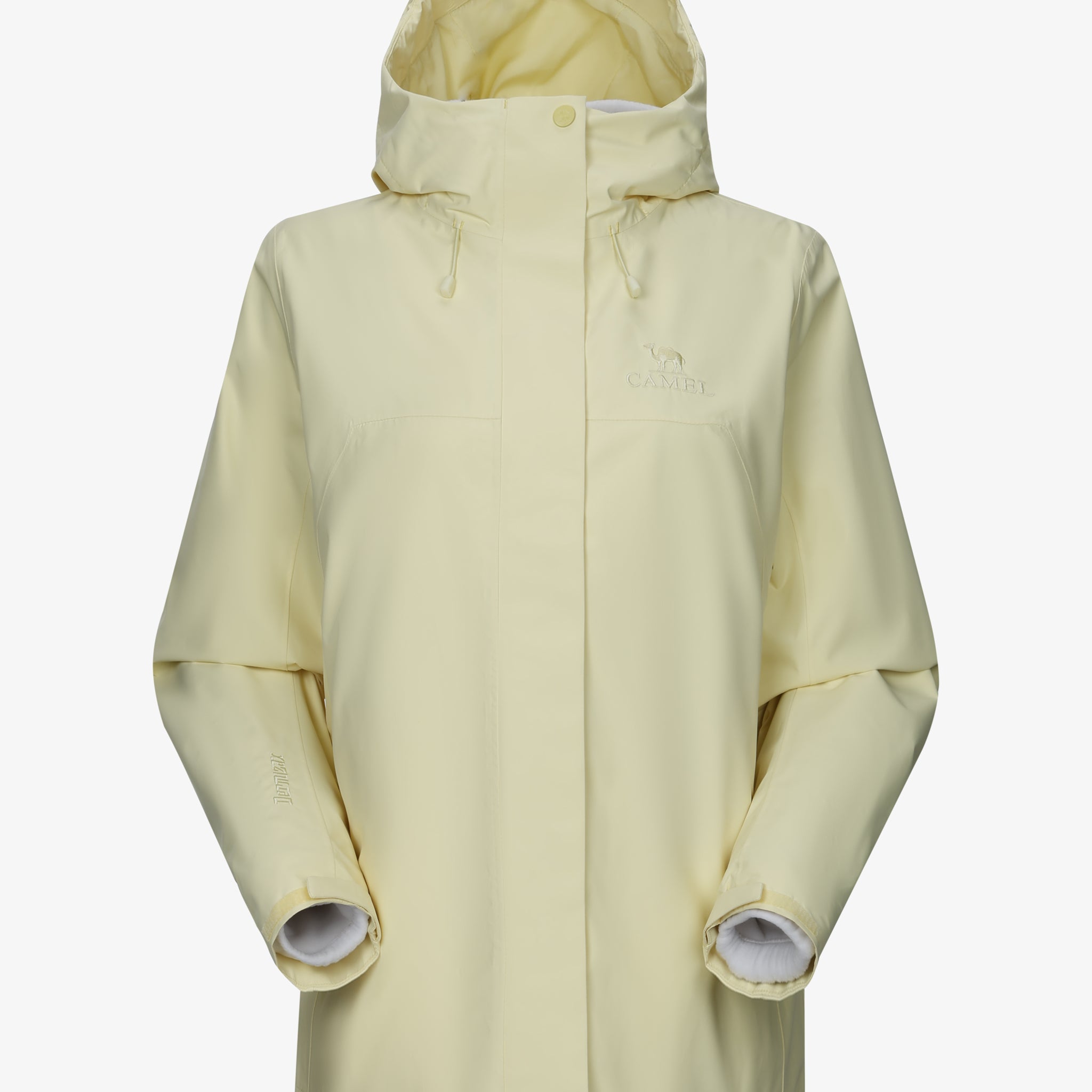 Camel Women’s Arctic Sentinel Elite Toray Dermizax® 3-in-1 Jacket in yellow, featuring waterproof shell and thermal fleece