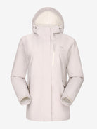 Camel Women’s Interstellar Lightweight Shell Jacket in white color, highly waterproof, breathable, storm-ready hiking coat