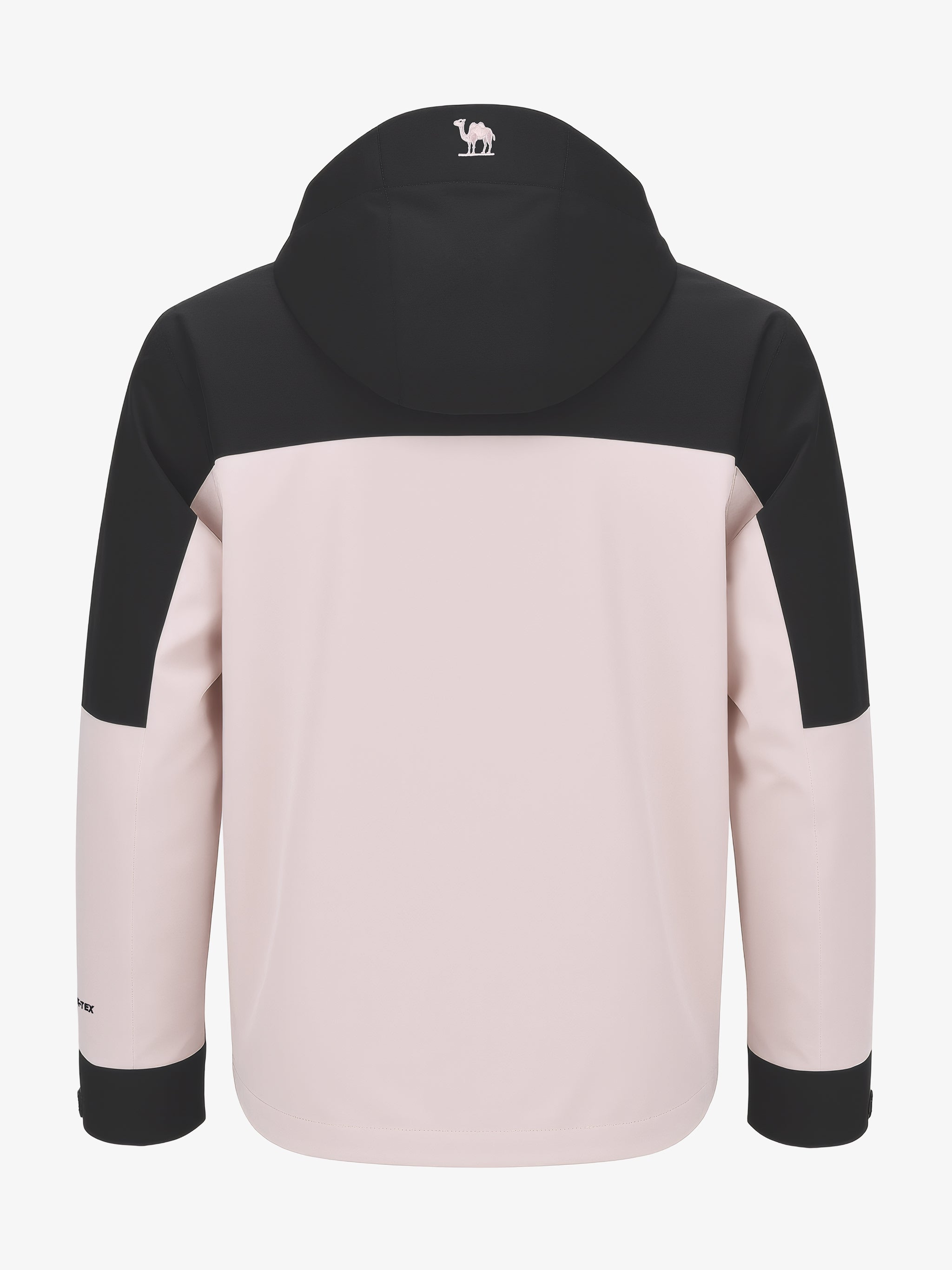 Back view of Camel Women’s Interstellar Traverse TOPEAK-TEX® Shell Jacket designed for trail, urban use with adjustable fit