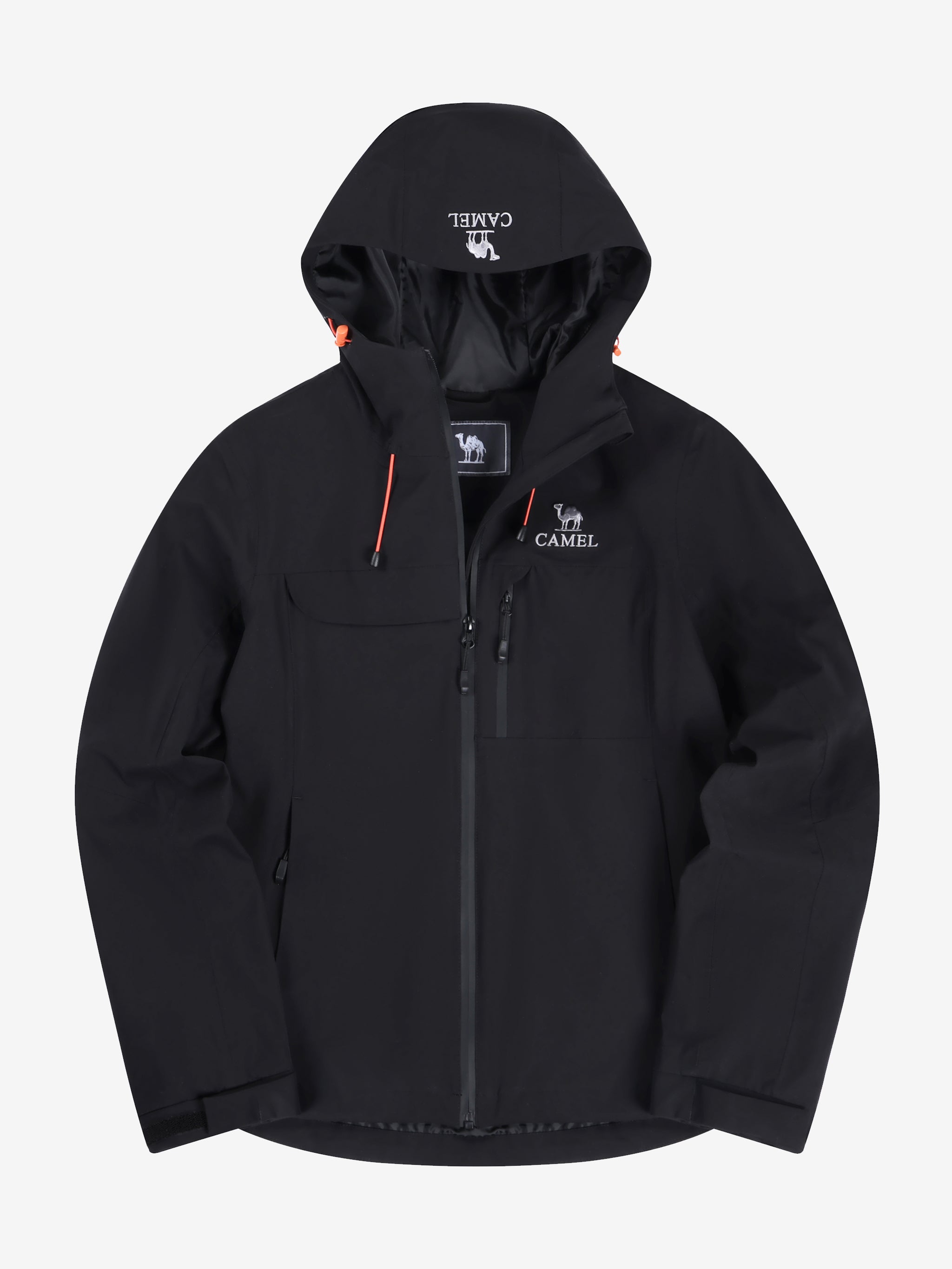 Camel Women’s Interstellar Traverse TOPEAK-TEX® Shell Jacket in black color, breathable 3-layer waterproof fabric design