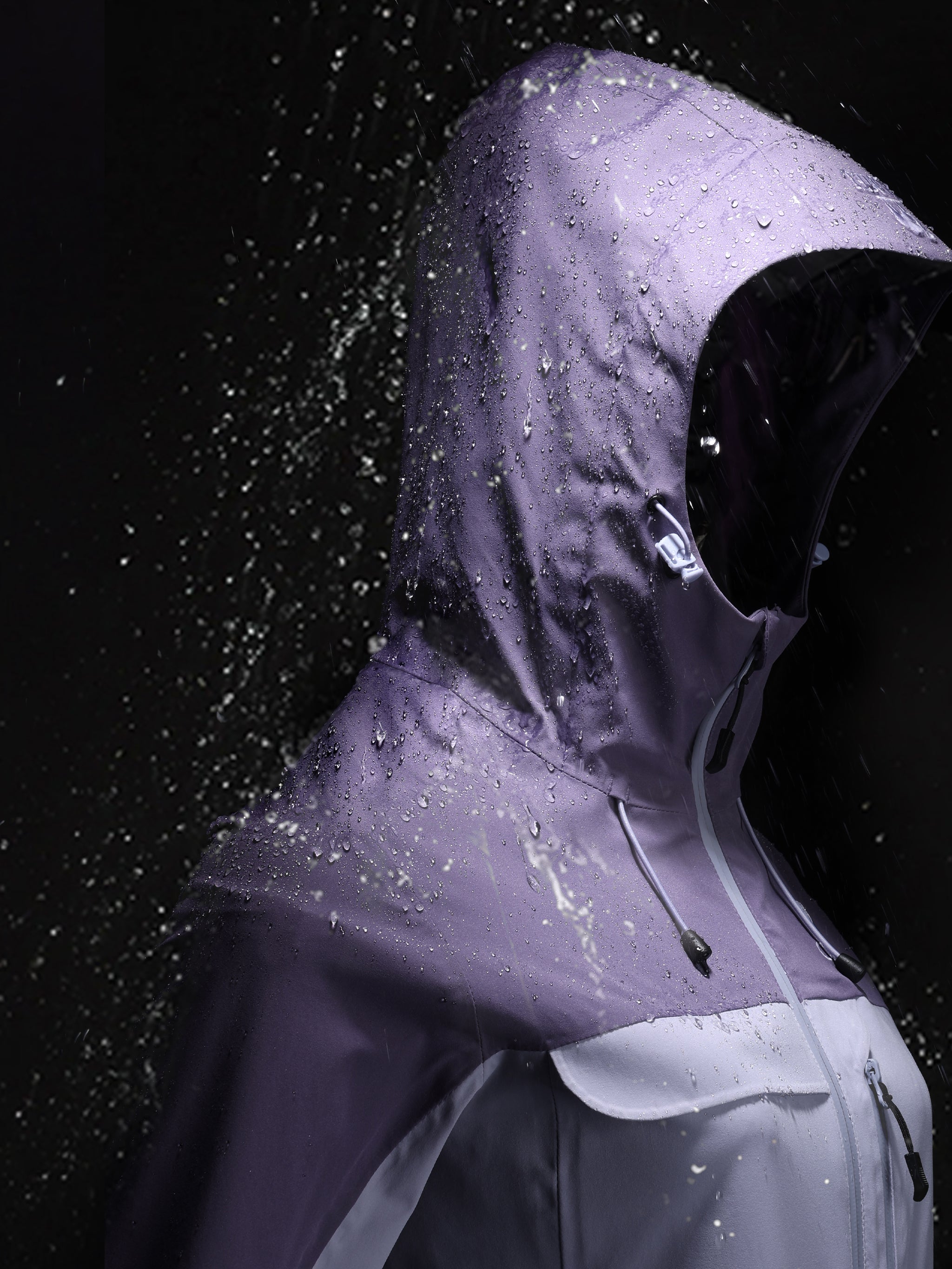 Waterproof show of Camel Women’s Interstellar Traverse TOPEAK-TEX® Shell Jacket, with breathable 15,000mm rain protection