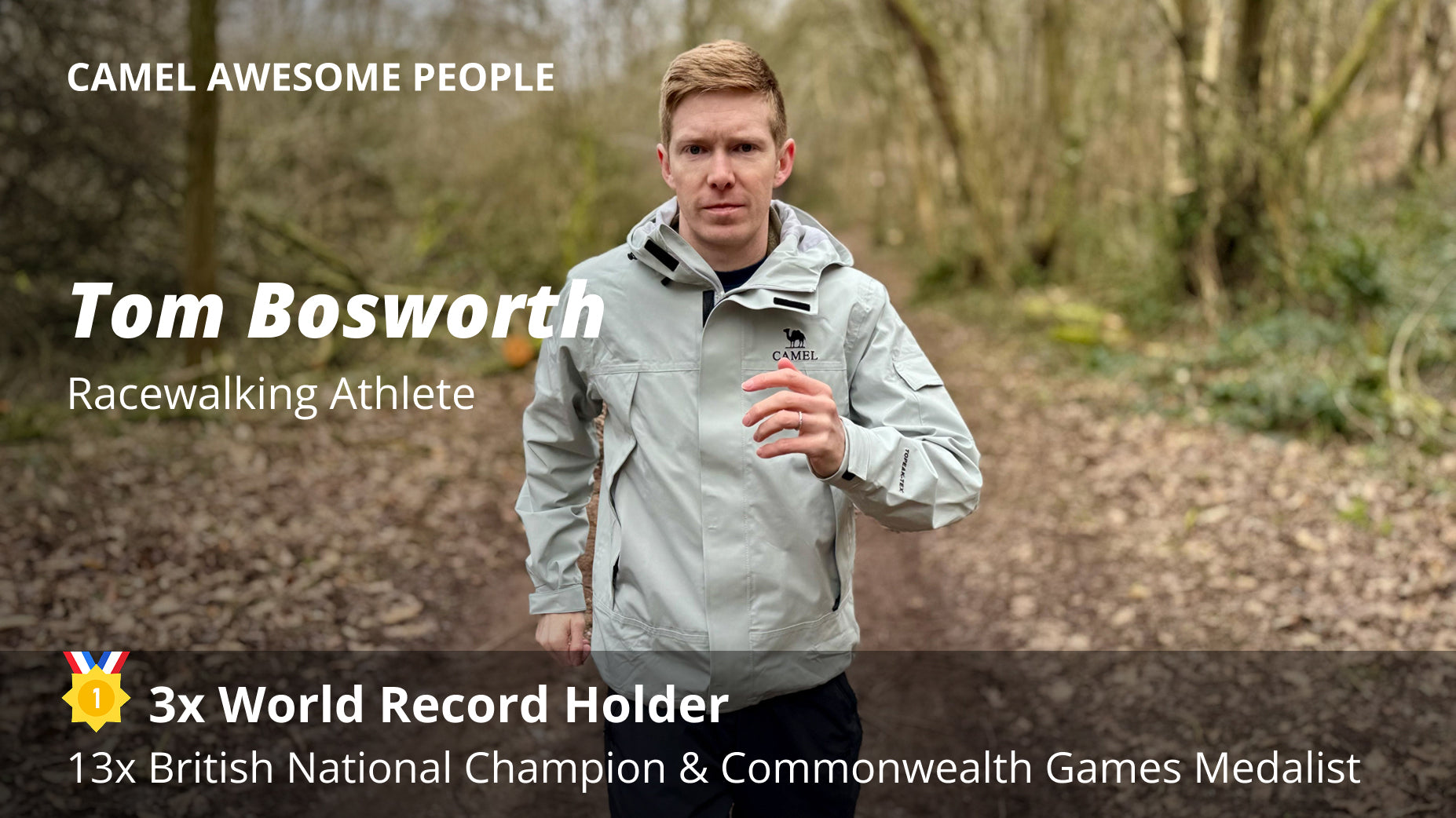 CAMEL Welcomes British Racewalker Tom Bosworth to "CAMEL AWESOME PEOPLE" Program