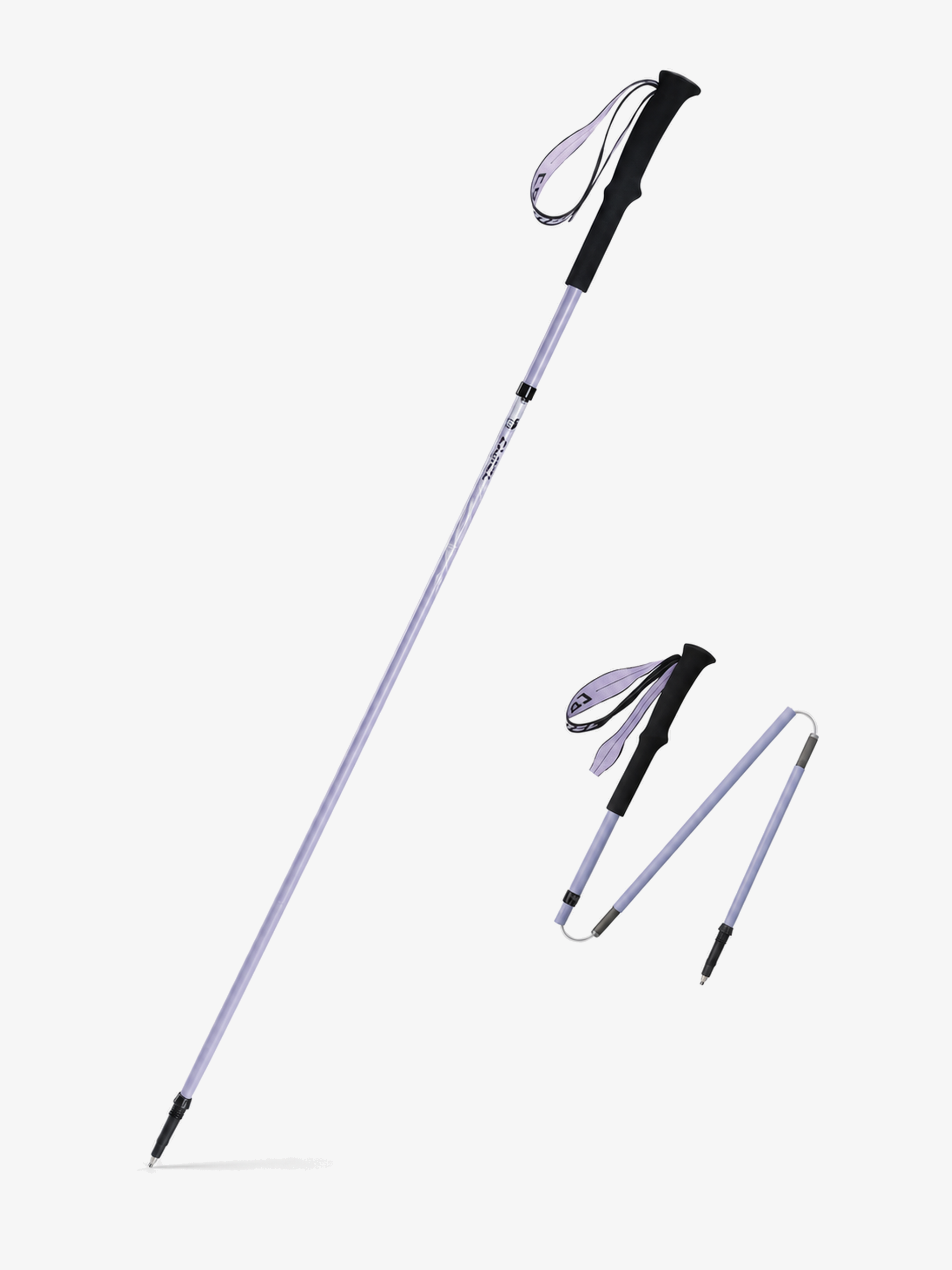 CAMEL 3K carbon fiber folding trekking pole in violet