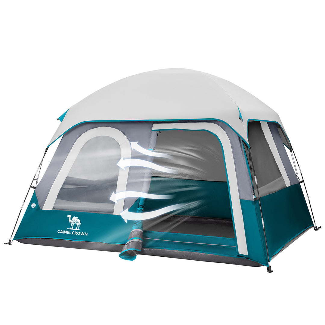 CAMEL CROWN 4/6 Person Tent Waterproof Lightweight Portable Backpacking Tent for Outdoor Camping Hiking