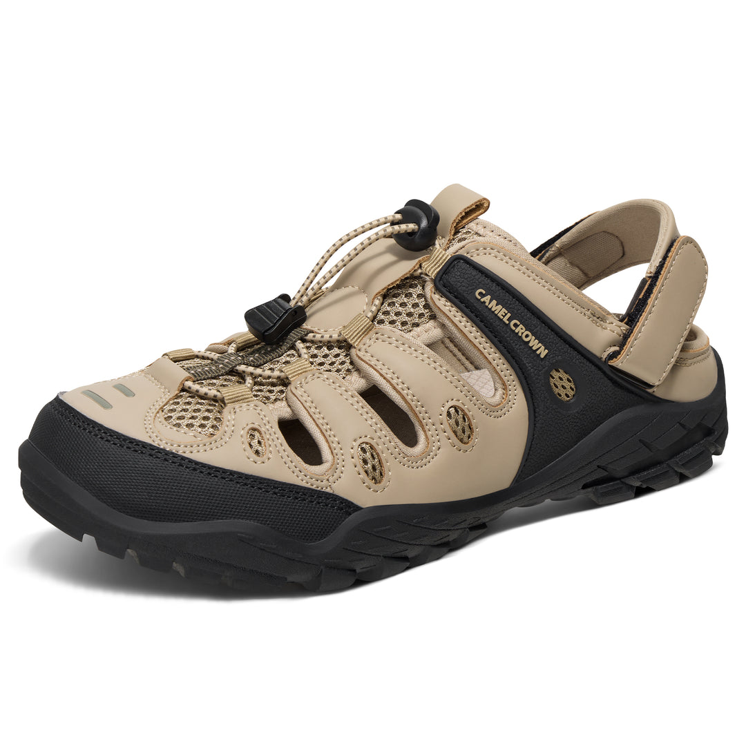 CAMELSPORTS Men's Hiking Sandals Outdoor Sport Closed Toe Walking Sandal Waterproof Non-Slip Summer Fisherman Beach Water Shoes