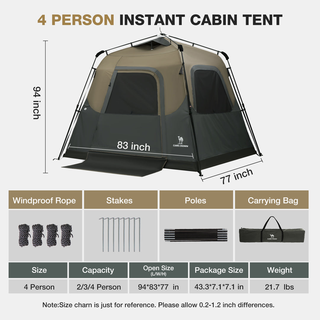 CAMEL CROWN 4-6 Person Instant Tents