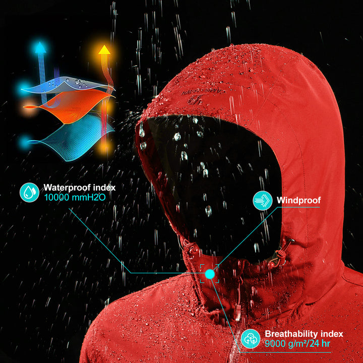 CAMEL CROWN Men's Waterproof Softshell Jacket
