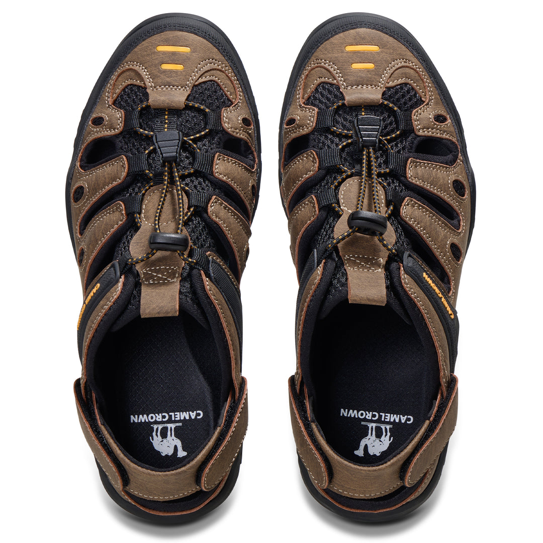 CAMELSPORTS Men's Hiking Sandals Outdoor Sport Closed Toe Walking Sandal Waterproof Non-Slip Summer Fisherman Beach Water Shoes