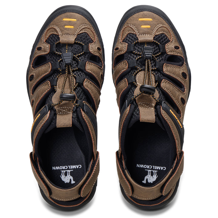 CAMELSPORTS Men's Hiking Sandals Outdoor Sport Closed Toe Walking Sandal Waterproof Non-Slip Summer Fisherman Beach Water Shoes