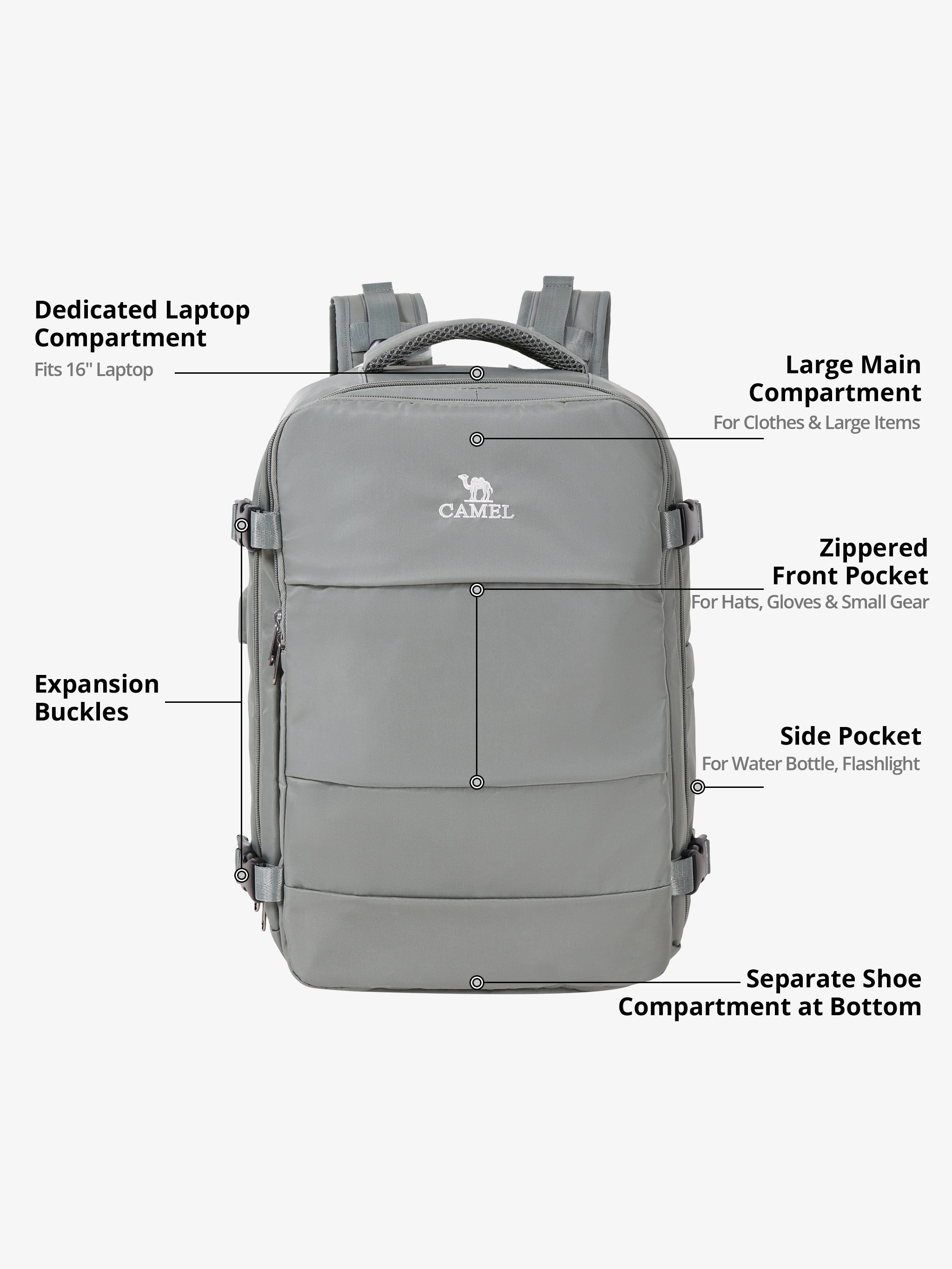 camel  Camel 25L Compartmentalized Commuter Backpack – camel outdoor