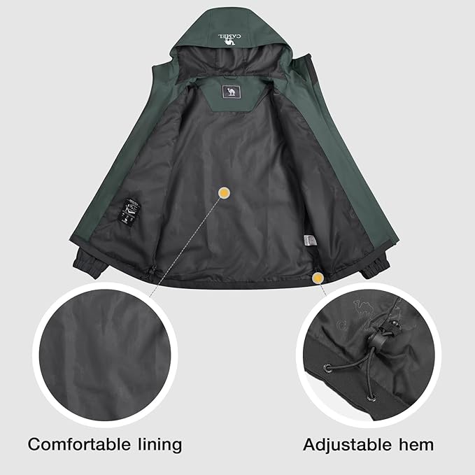 CAMEL Men's Rain Jacket