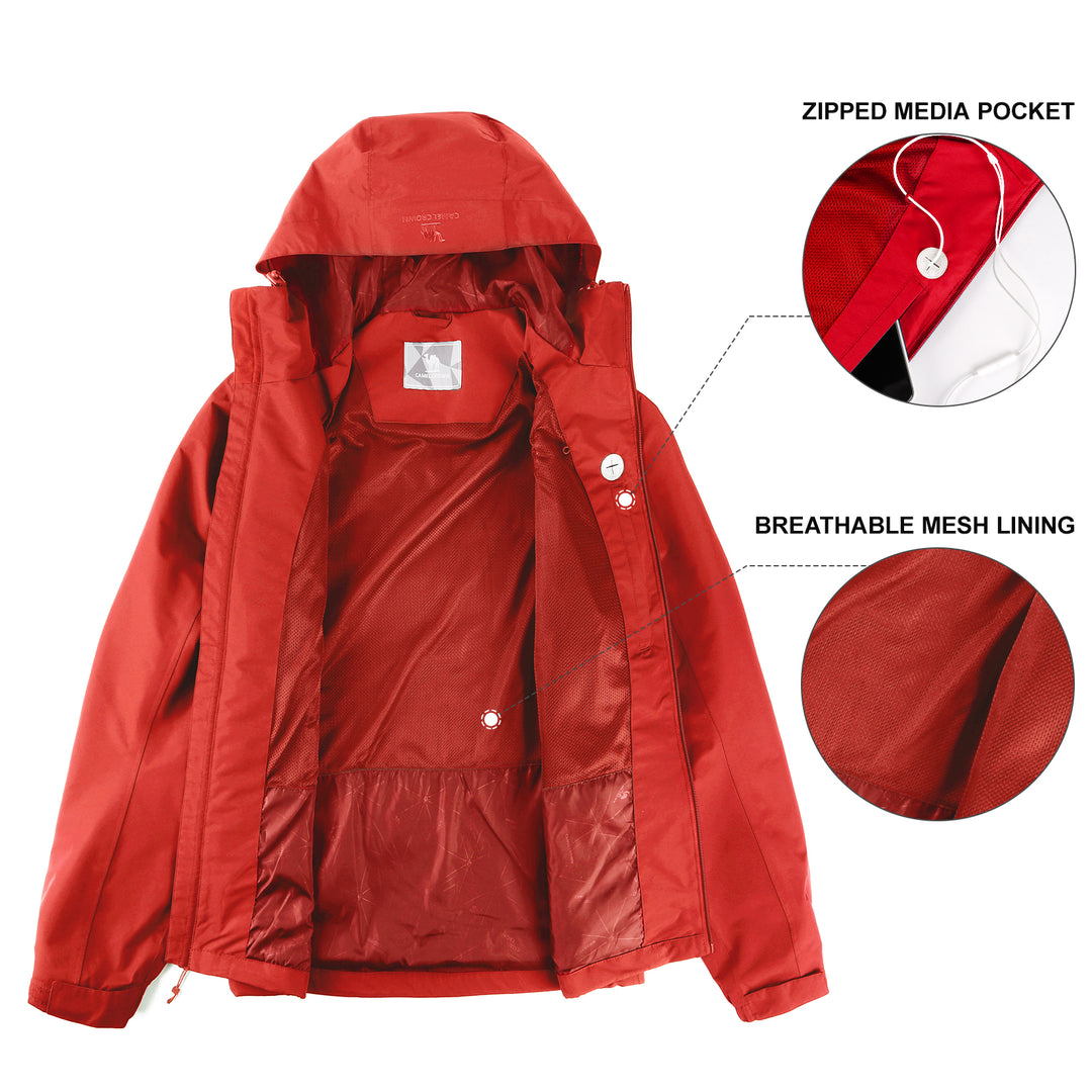 CAMEL CROWN Men's Waterproof Softshell Jacket
