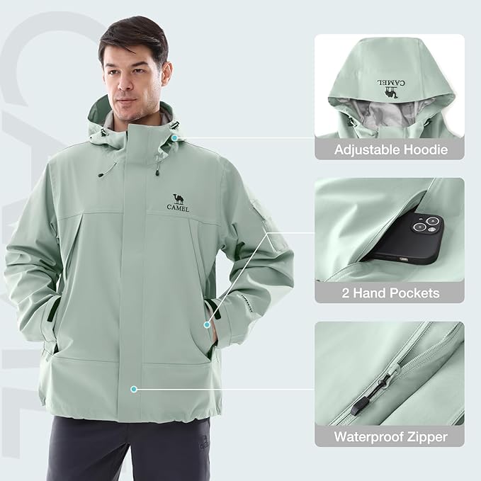 CAMEL Men's Waterproof Jacket
